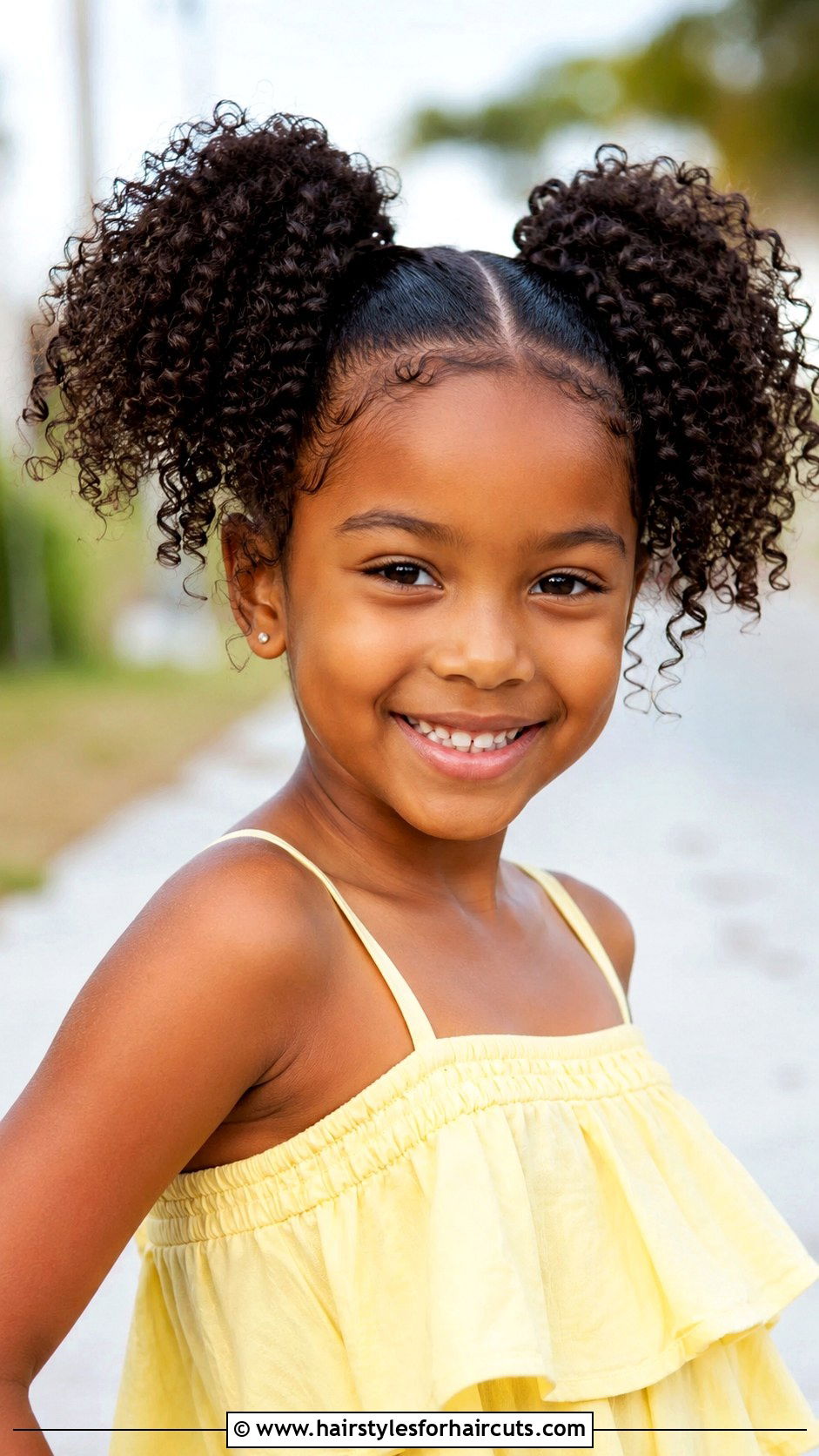 Curly Puff Pigtails - 25 cute hairstyles curly hair kids - 25 cute hairstyles curly hair kids