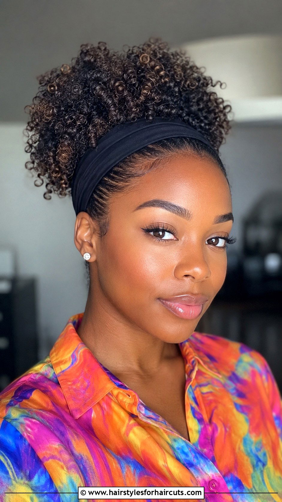 Curly Pulled Back Puff - 25 pulled back hairstyles for black hair - 25 pulled back hairstyles for black hair