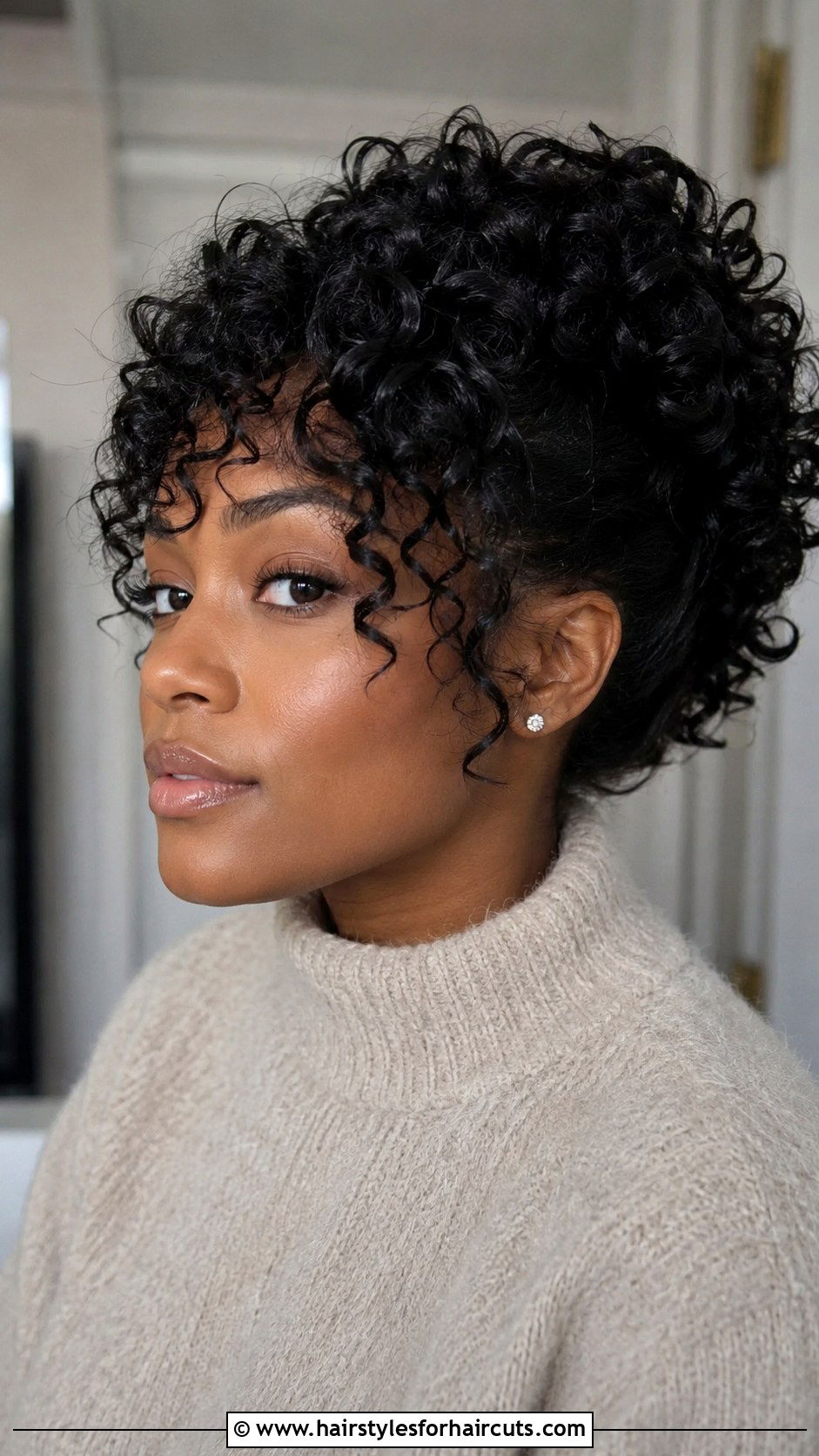 Curly Roll And Tuck Updo - 25 curly pin up hairstyles for black hair - 25 curly pin up hairstyles for black hair