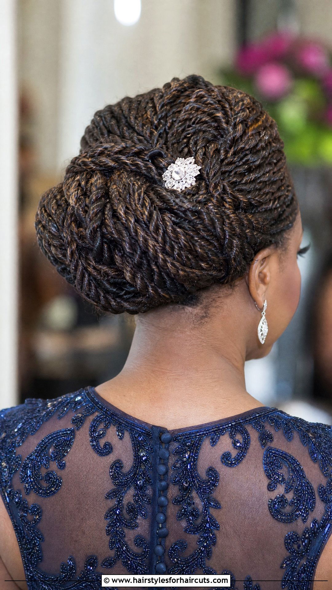 Curly Rope Twisted Updo - 25 updo prom hairstyles for curly hair - 25 updo prom hairstyles for curly hair