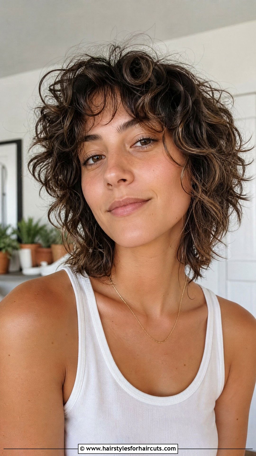 Curly Shag Haircut - 25 haircuts for flat heads - 25 haircuts for flat heads
