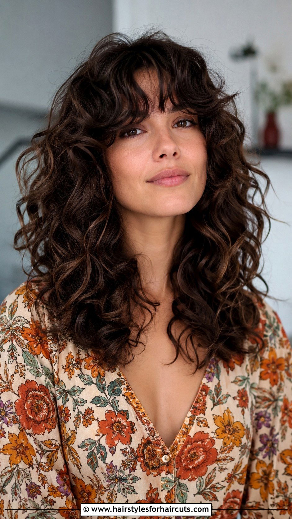 Curly Shag With Curtain Bangs - 25 curly hairstyles shoulder length hair - 25 curly hairstyles shoulder length hair