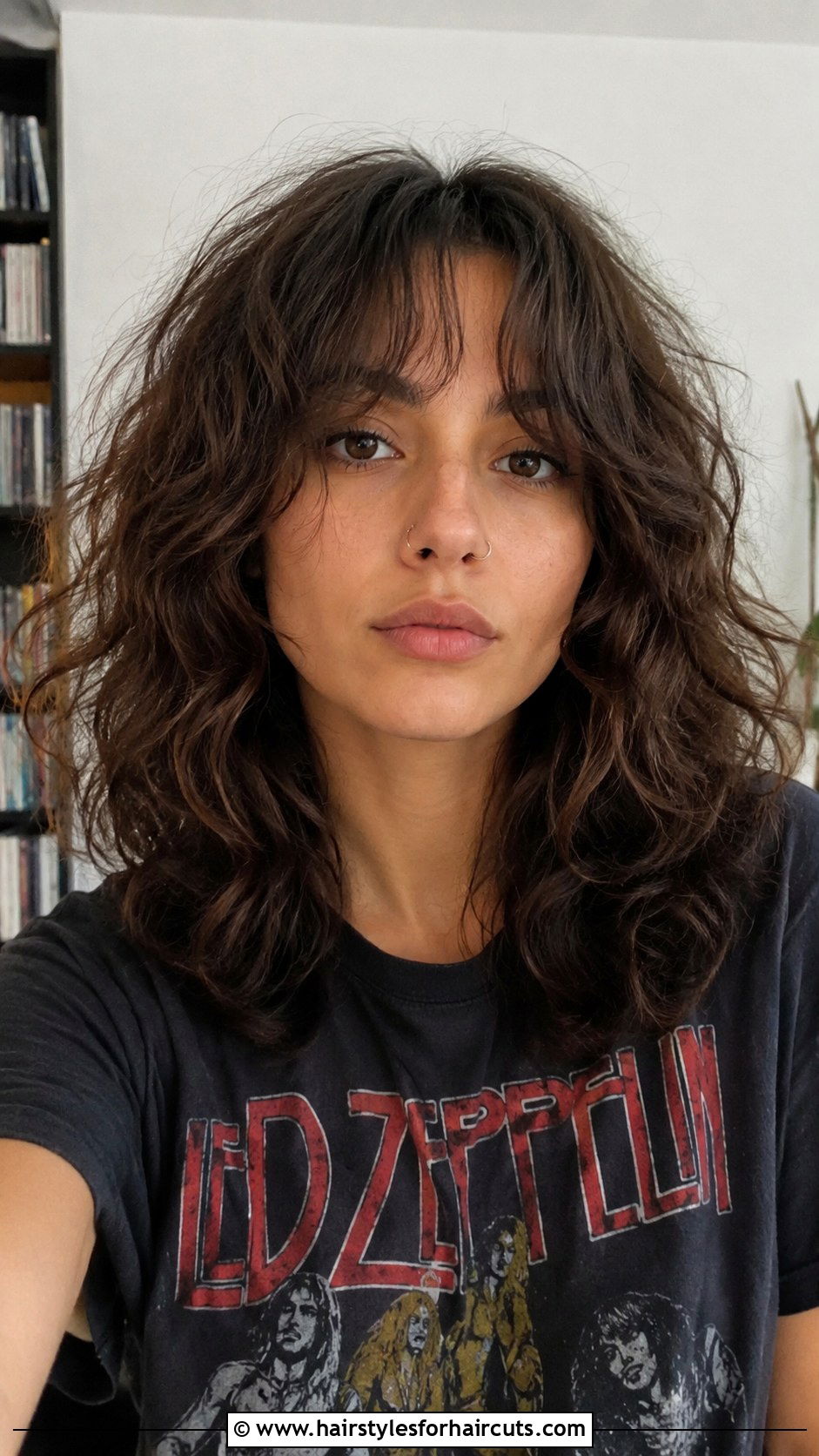 Curly Shag With Curtain Bangs - 25 curly wavy hairstyles - 25 curly wavy hairstyles