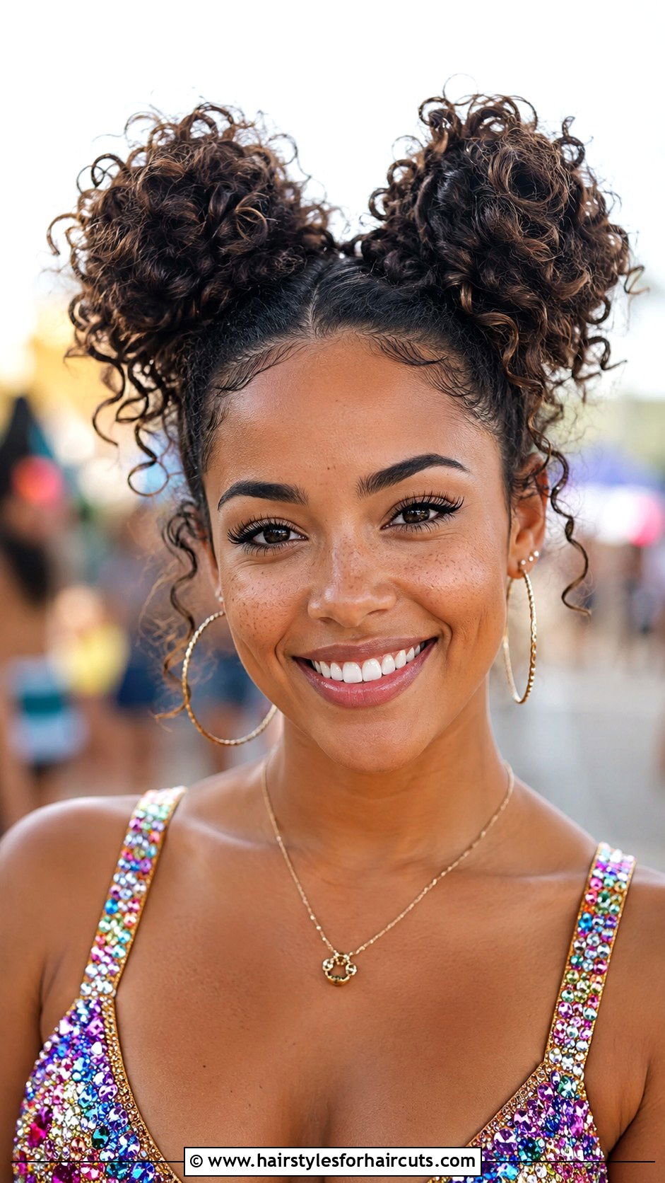 Curly Space Buns For Dance - 25 dance hairstyles for curly hair - 25 dance hairstyles for curly hair