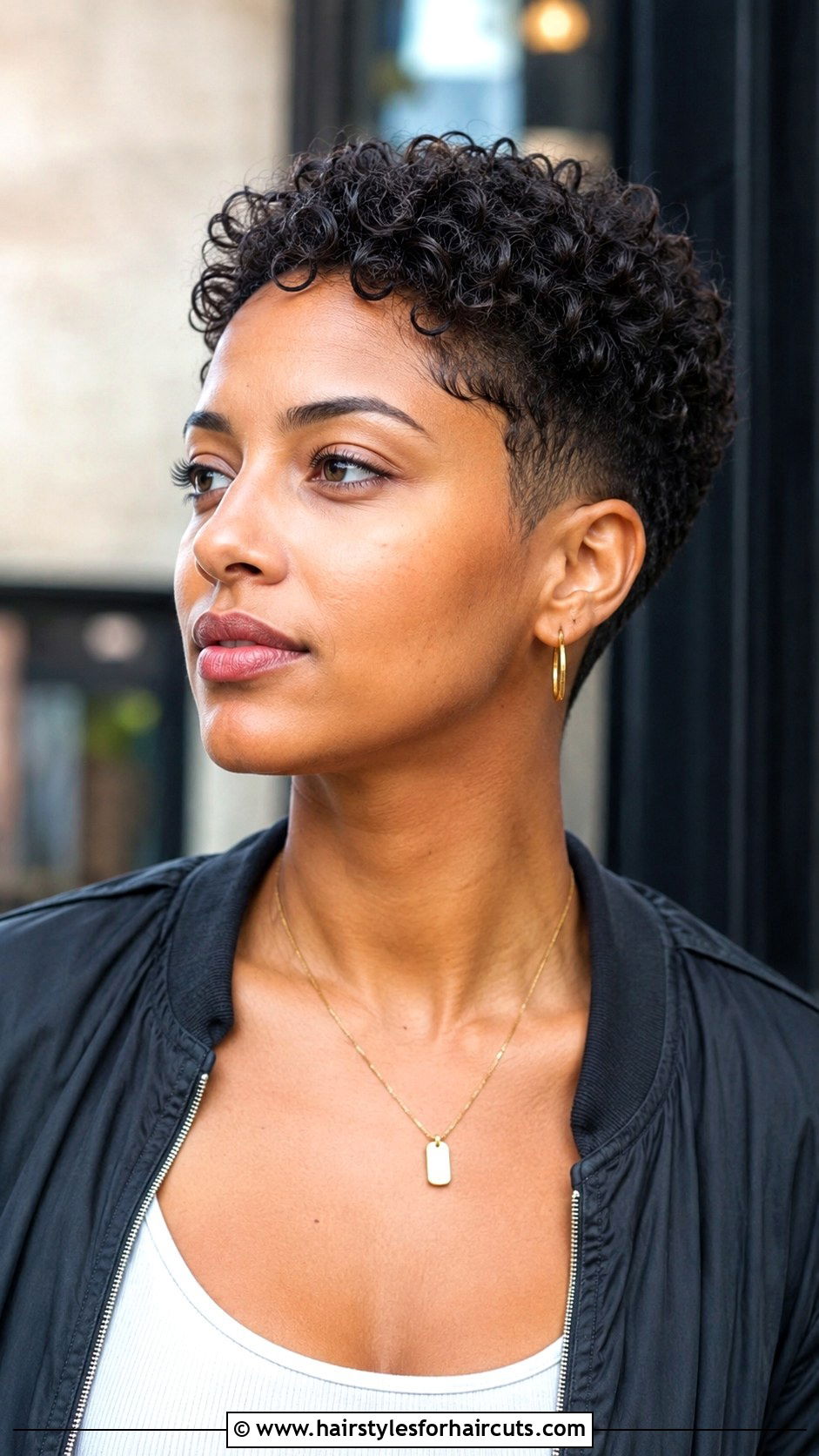 Curly Taper Cut - 25 dike haircuts - 25 dike haircuts