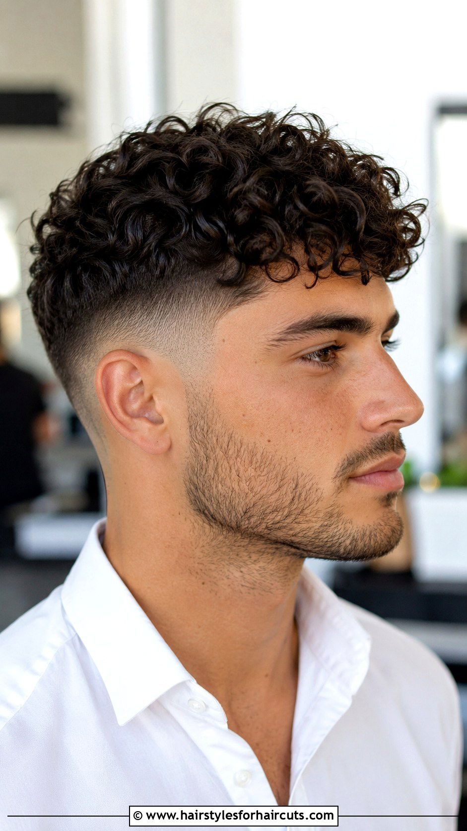 Curly Taper Fade - 25 ftm haircuts for curly hair - 25 ftm haircuts for curly hair