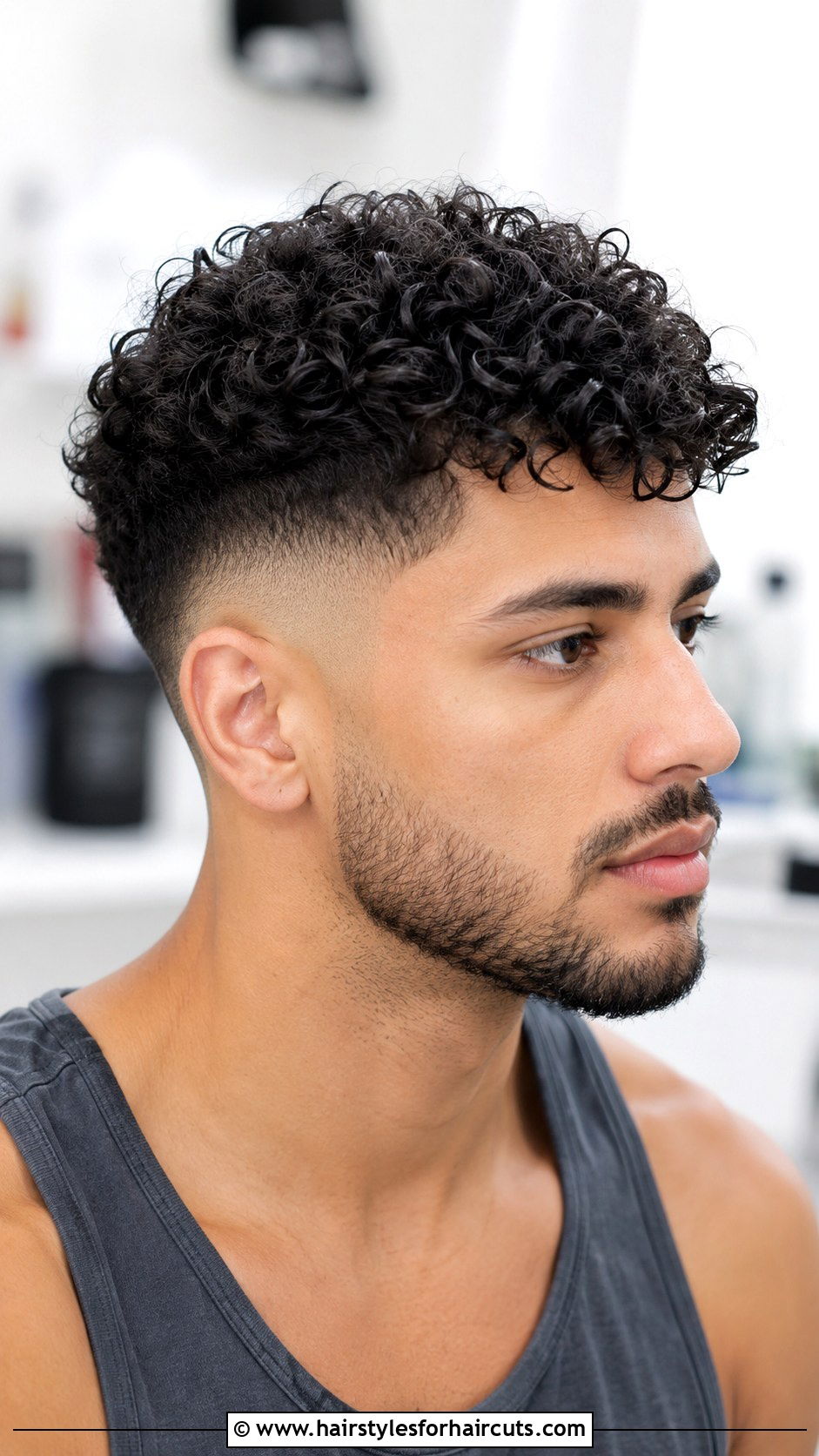 Curly Tapered Fade - 25 best haircuts for widows peak - 25 best haircuts for widows peak