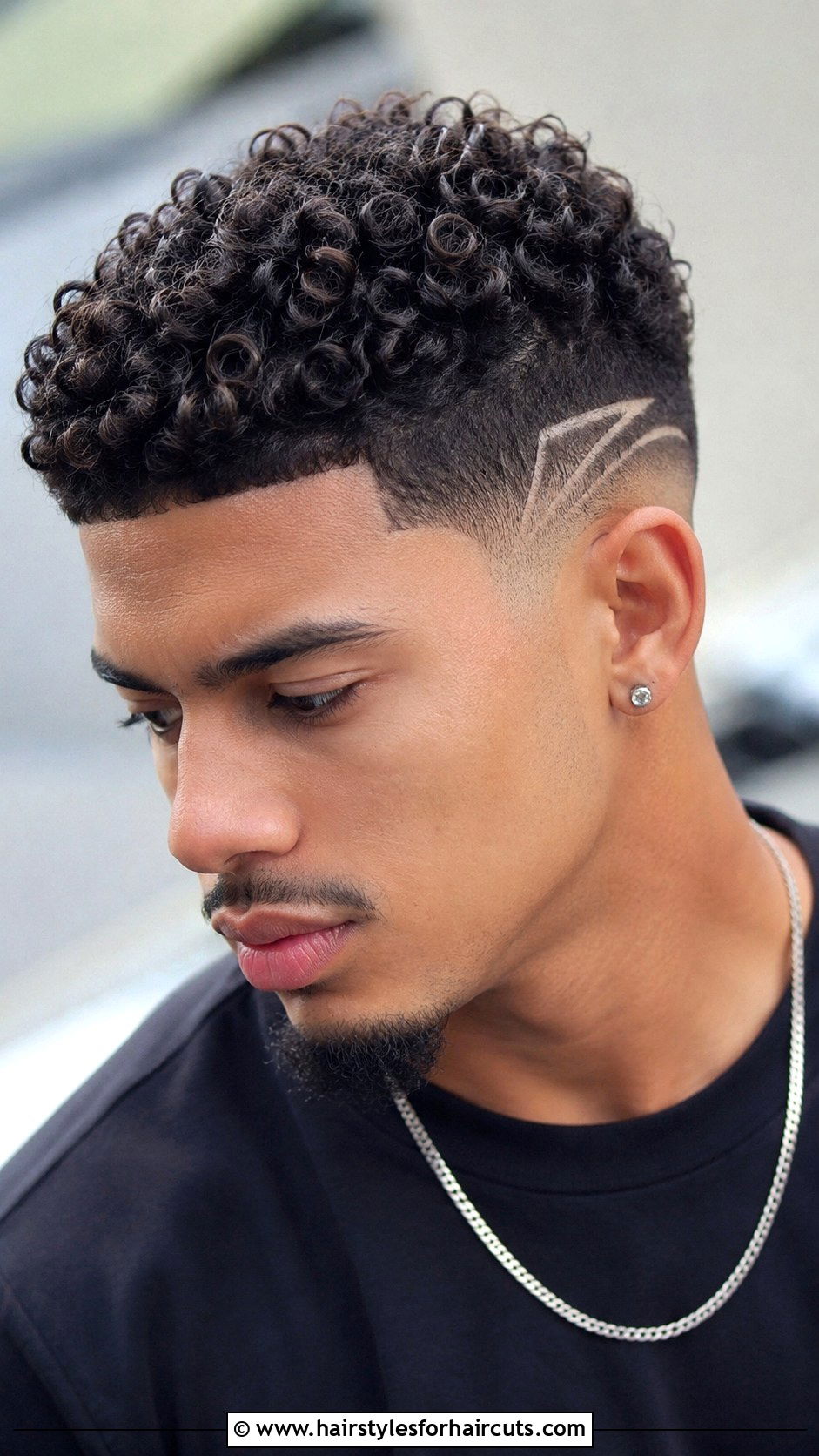 Curly Top With Design - 25 mahomes haircuts - 25 mahomes haircuts