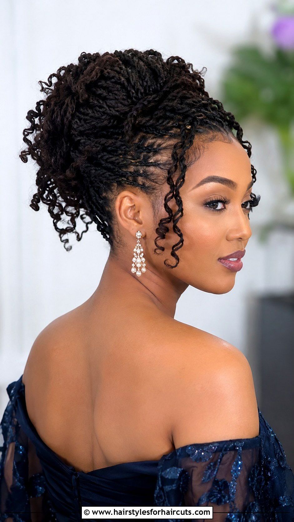 Curly Twist Updo - 25 curly updo hairstyles for black hair - 25 curly updo hairstyles for black hair