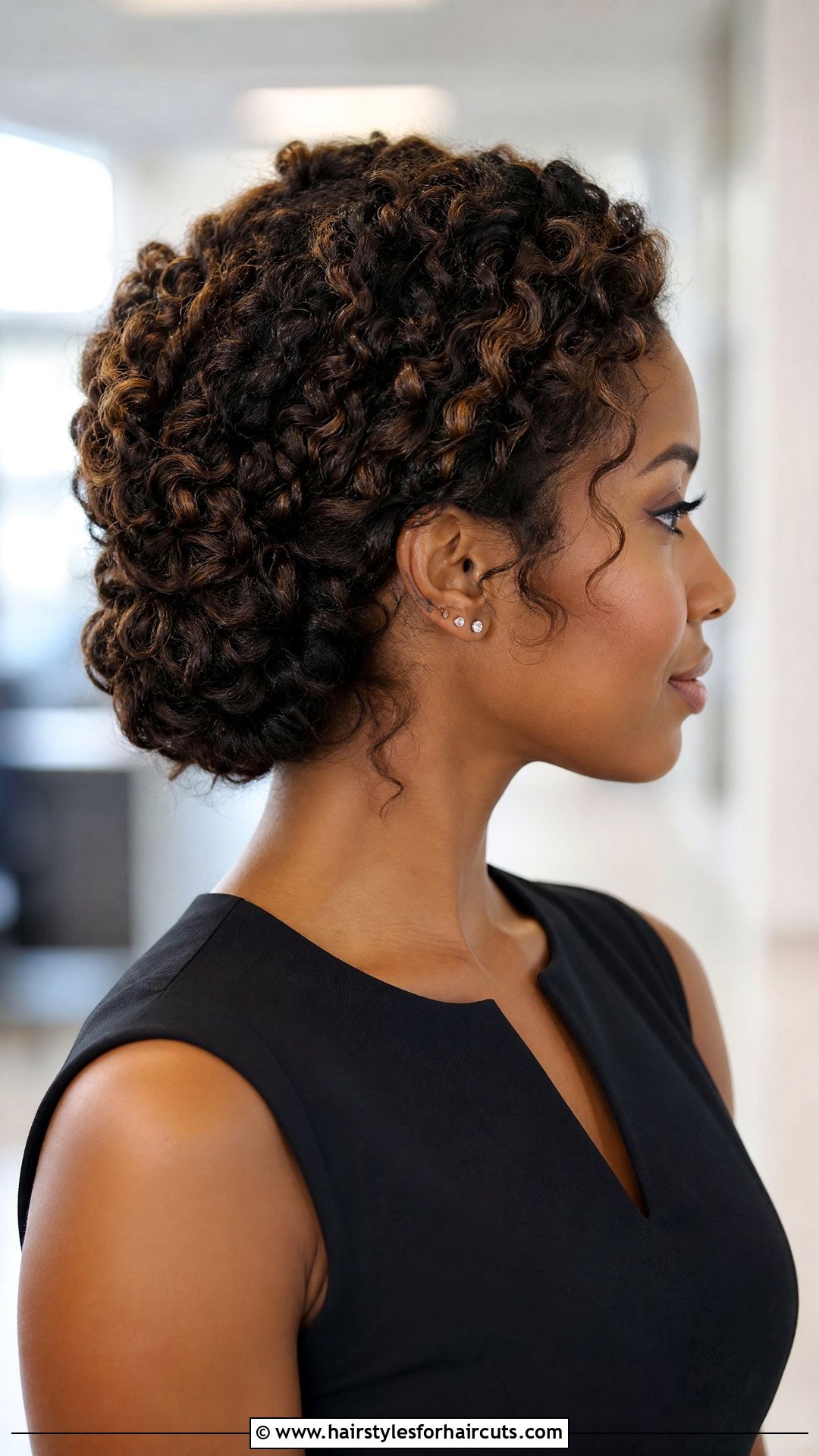 Curly Twisted Updo - 25 womens professional hairstyles for curly hair - 25 womens professional hairstyles for curly hair