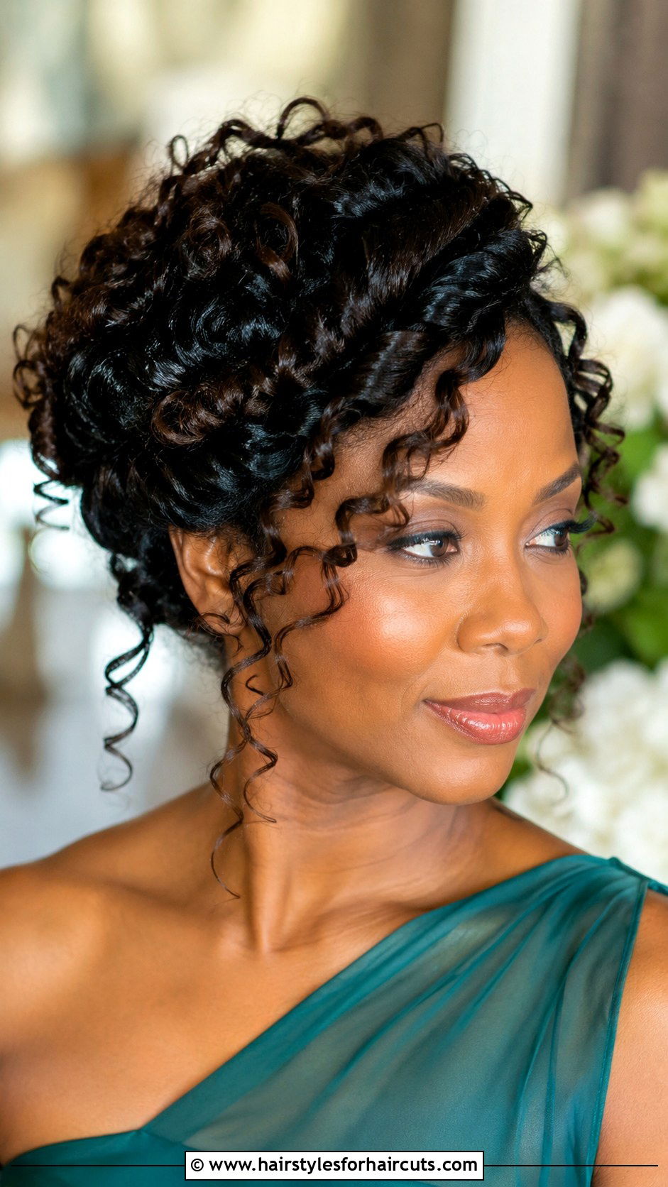 Curly Twisted Updo - 25 christmas hairstyles for curly hair - 25 christmas hairstyles for curly hair