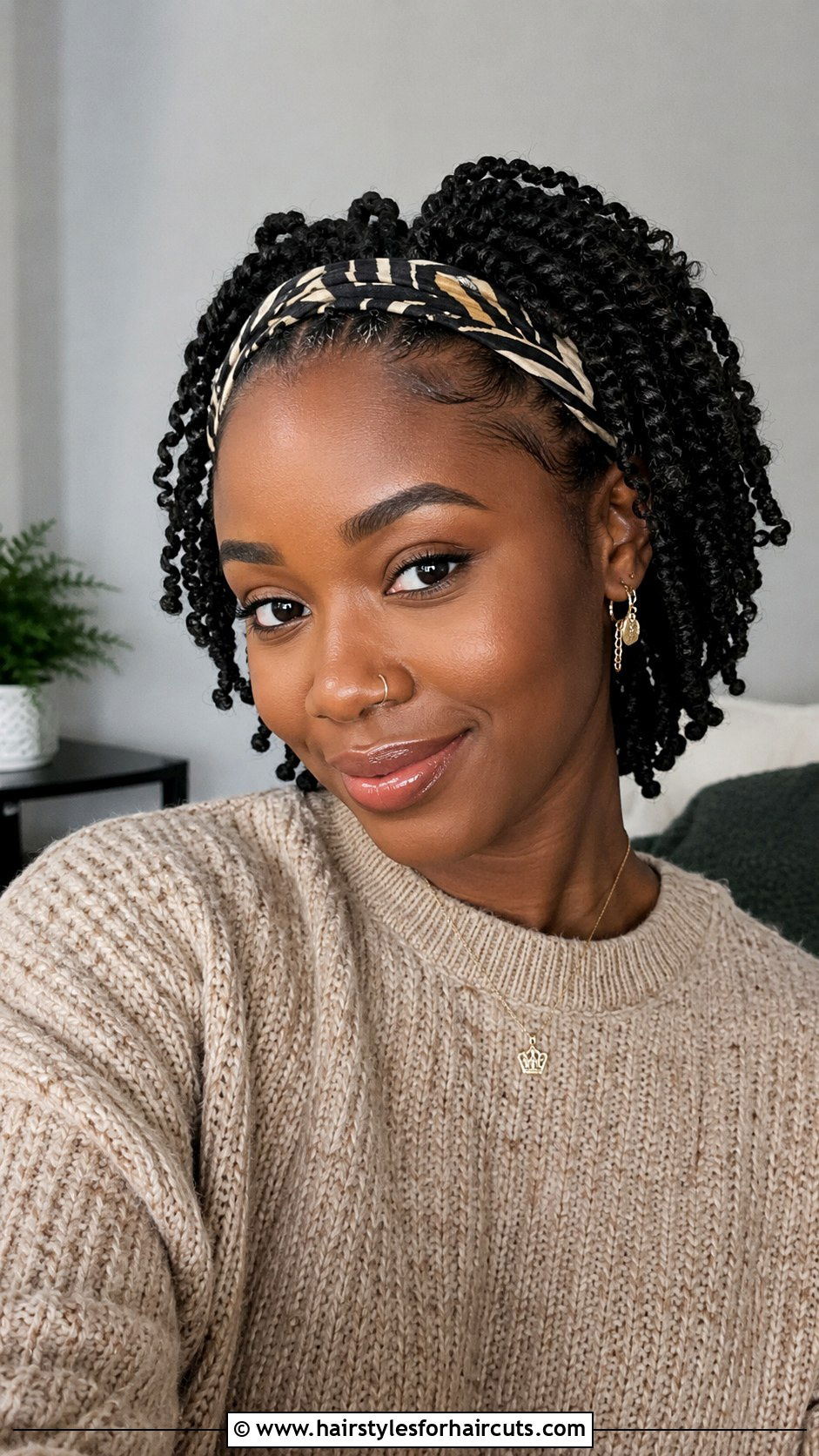 Curly Twists With Headband - 25 curly hair headband hairstyles - 25 curly hair headband hairstyles