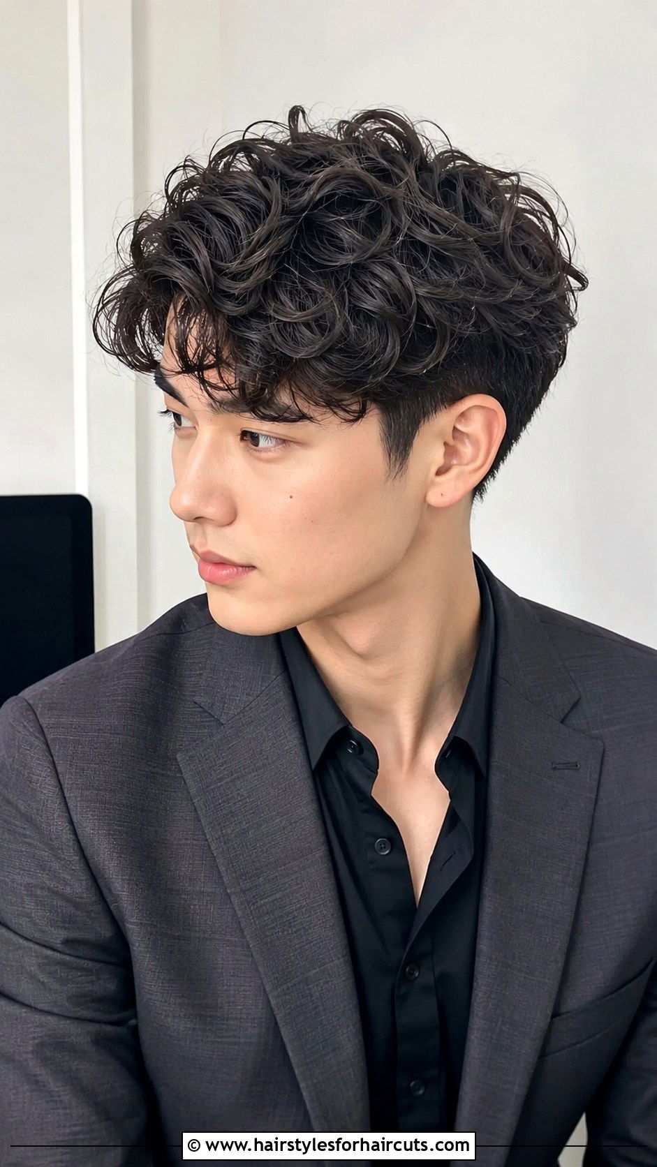 Curly Two Block With Side Sweep - 25 2 block haircuts curly hair - 25 2 block haircuts curly hair