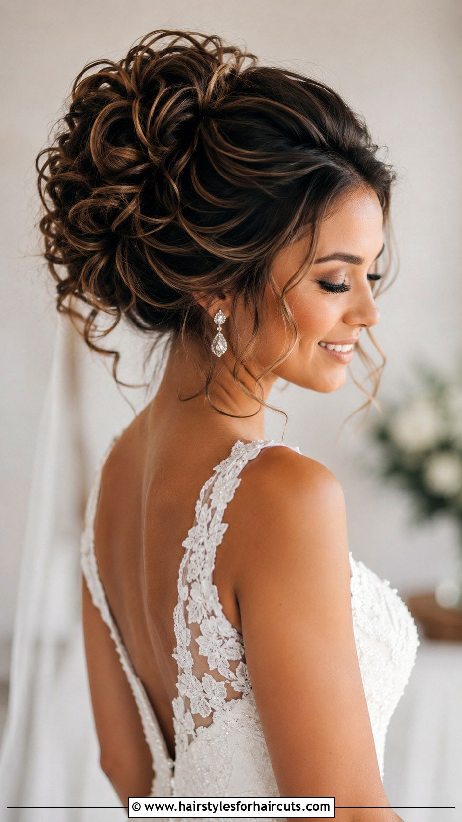 Curly Updo Wedding Hairstyle - 25 brides hairstyles for long hair - 25 brides hairstyles for long hair