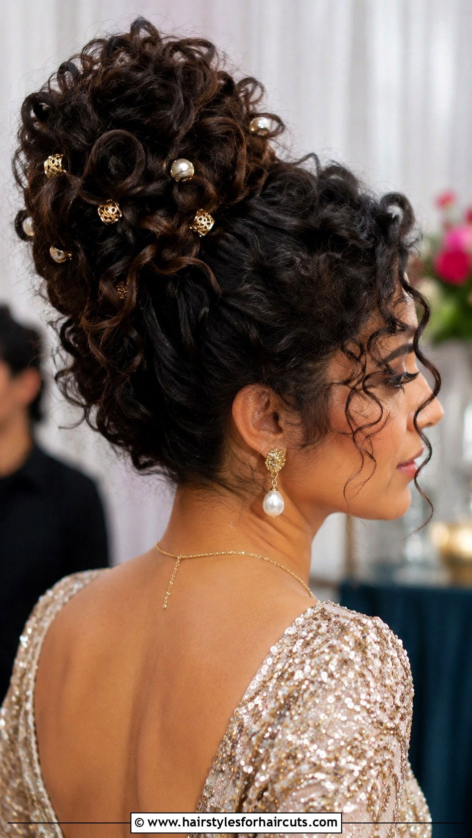 Curly Updo With Accessories - 25 curly updo hairstyles for black hair - 25 curly updo hairstyles for black hair