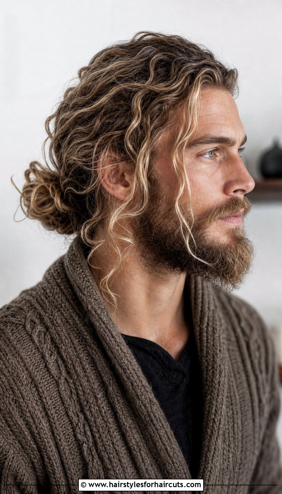 Curly Viking Low Bun - 25 viking haircuts curly hair - 25 viking haircuts curly hair