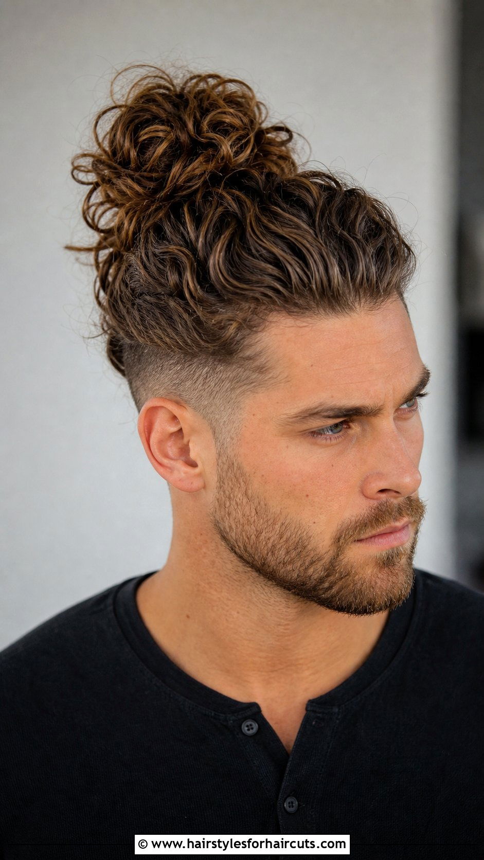 Curly Viking Man Bun - 25 viking haircuts curly hair - 25 viking haircuts curly hair