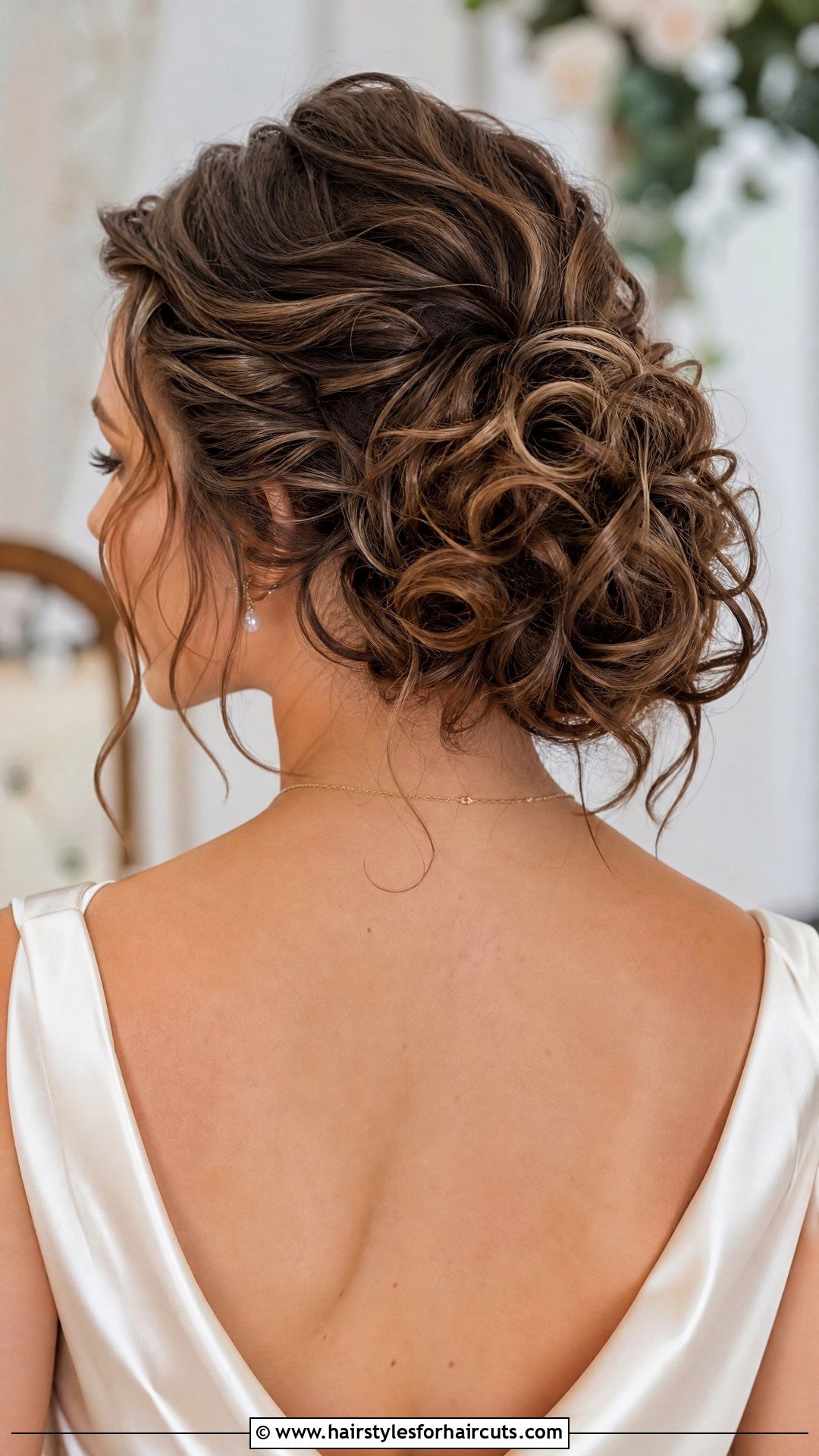 Curly Wedding Bun - 25 wedding hairstyles for curly hair - 25 wedding hairstyles for curly hair