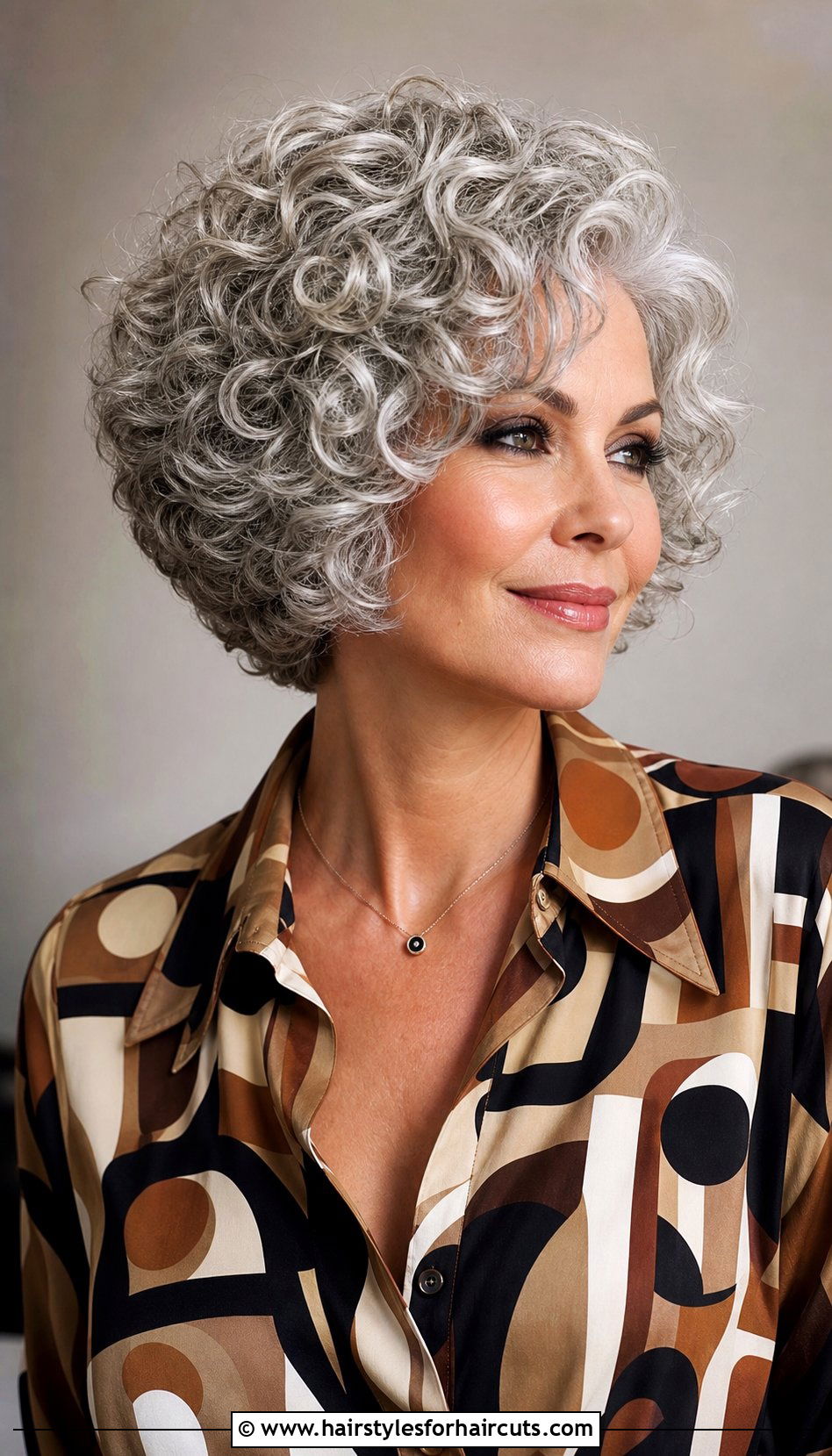 Curly Wedge Cut - 25 hairstyles for curly gray hair over 60 - 25 hairstyles for curly gray hair over 60