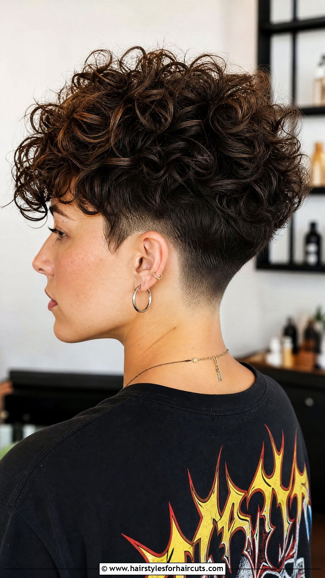 Curly Wedge Haircut With Nape Undercut - 25 wedge haircuts for curly hair - 25 wedge haircuts for curly hair