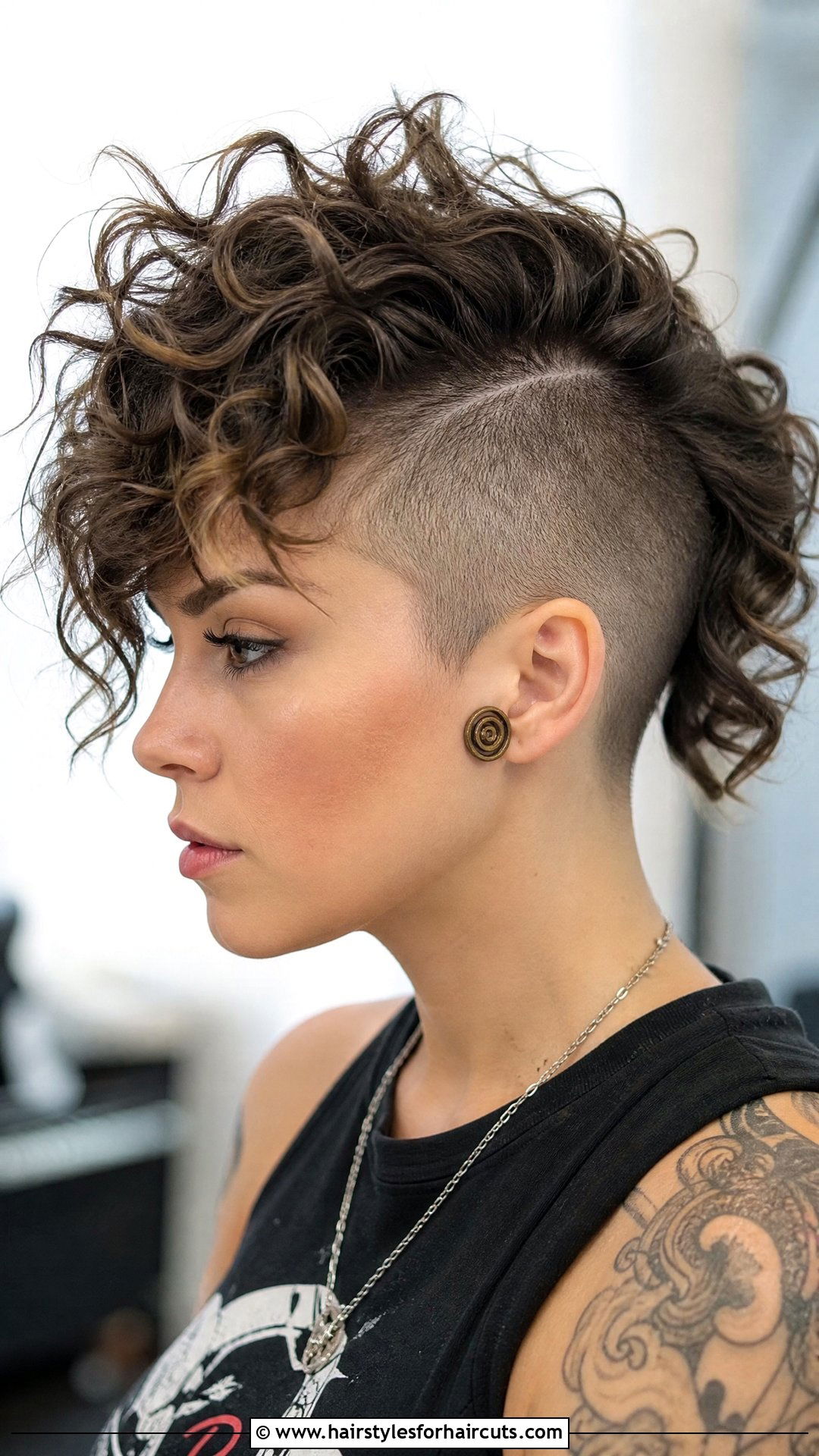 Curly Wedge Haircut With Shaved Side - 25 wedge haircuts for curly hair - 25 wedge haircuts for curly hair