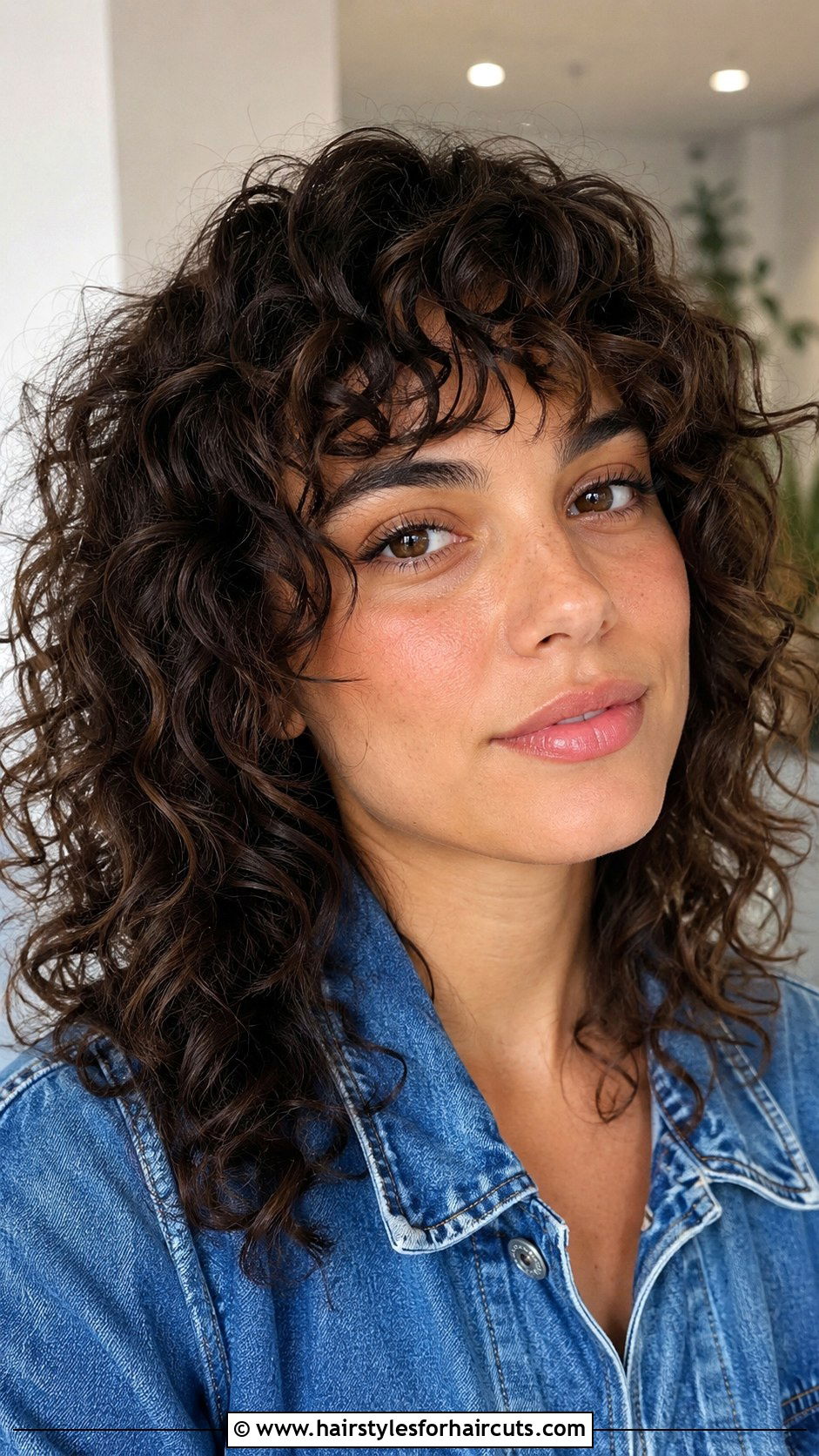 Curly Wolf Cut with Bangs - 25 wolf bang haircuts - 25 wolf bang haircuts