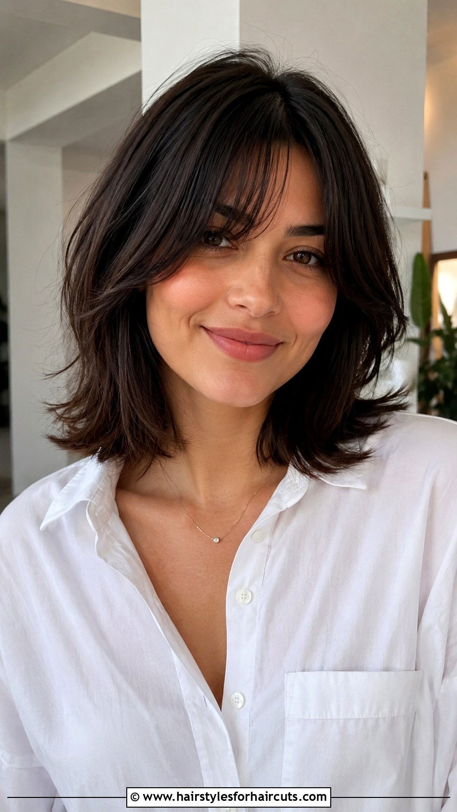 Curtain Bang Lob Haircut - 25 haircuts for fine thin hair women - 25 haircuts for fine thin hair women