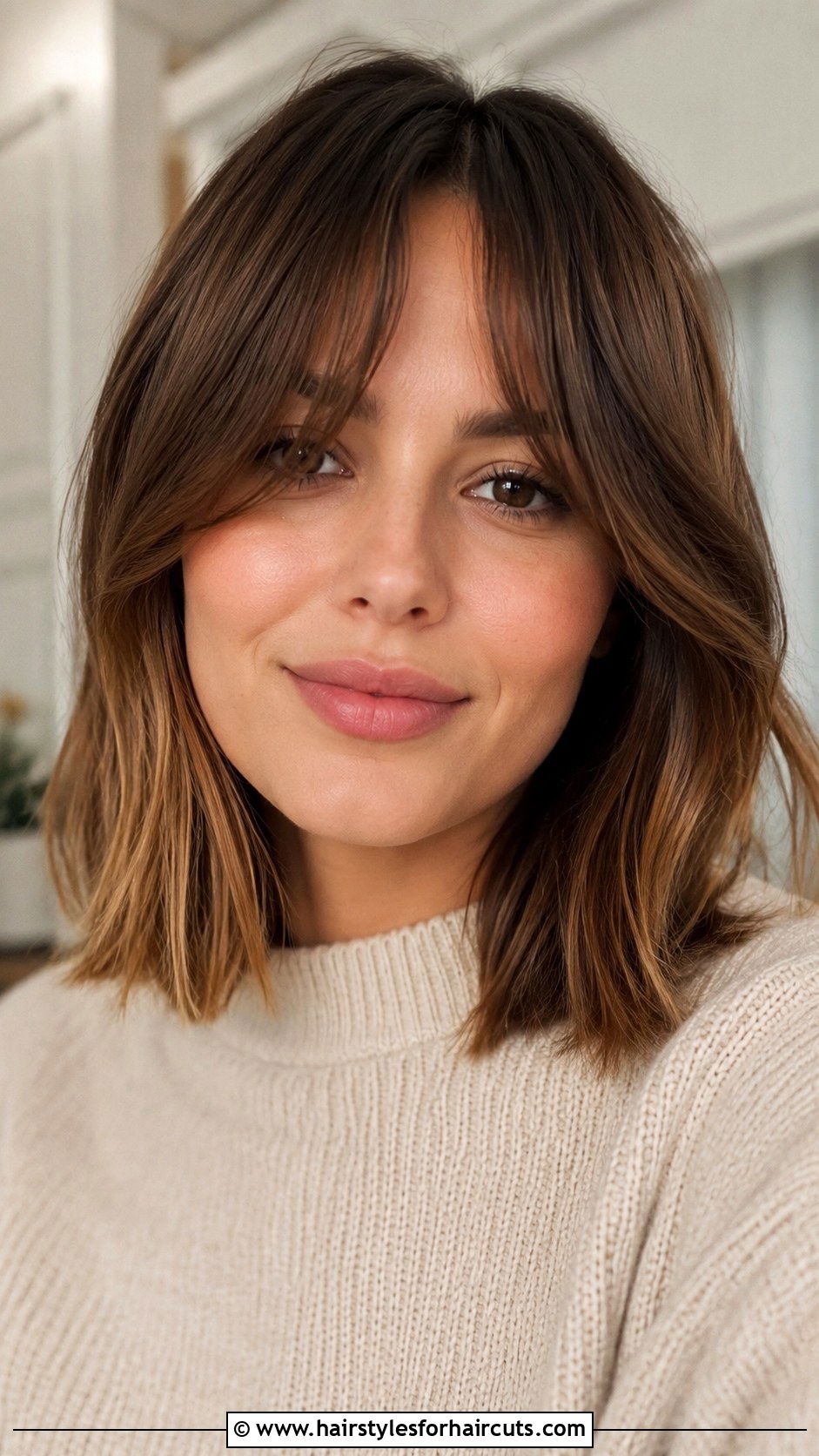 Curtain Bangs Lob - 25 haircuts for fine straight hair - 25 haircuts for fine straight hair