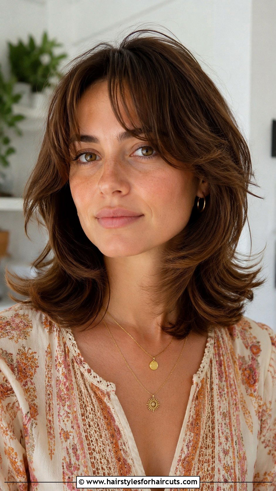Curtain Bangs Lob Haircut - 25 cute haircuts for shoulder length hair - 25 cute haircuts for shoulder length hair