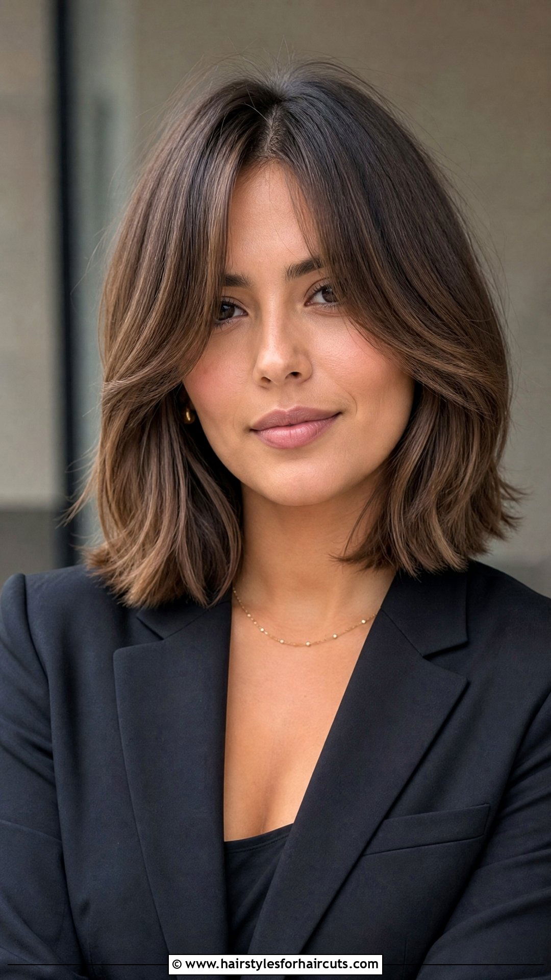 Curtain Bangs Lob Haircut - 25 best haircuts for round faces - 25 best haircuts for round faces