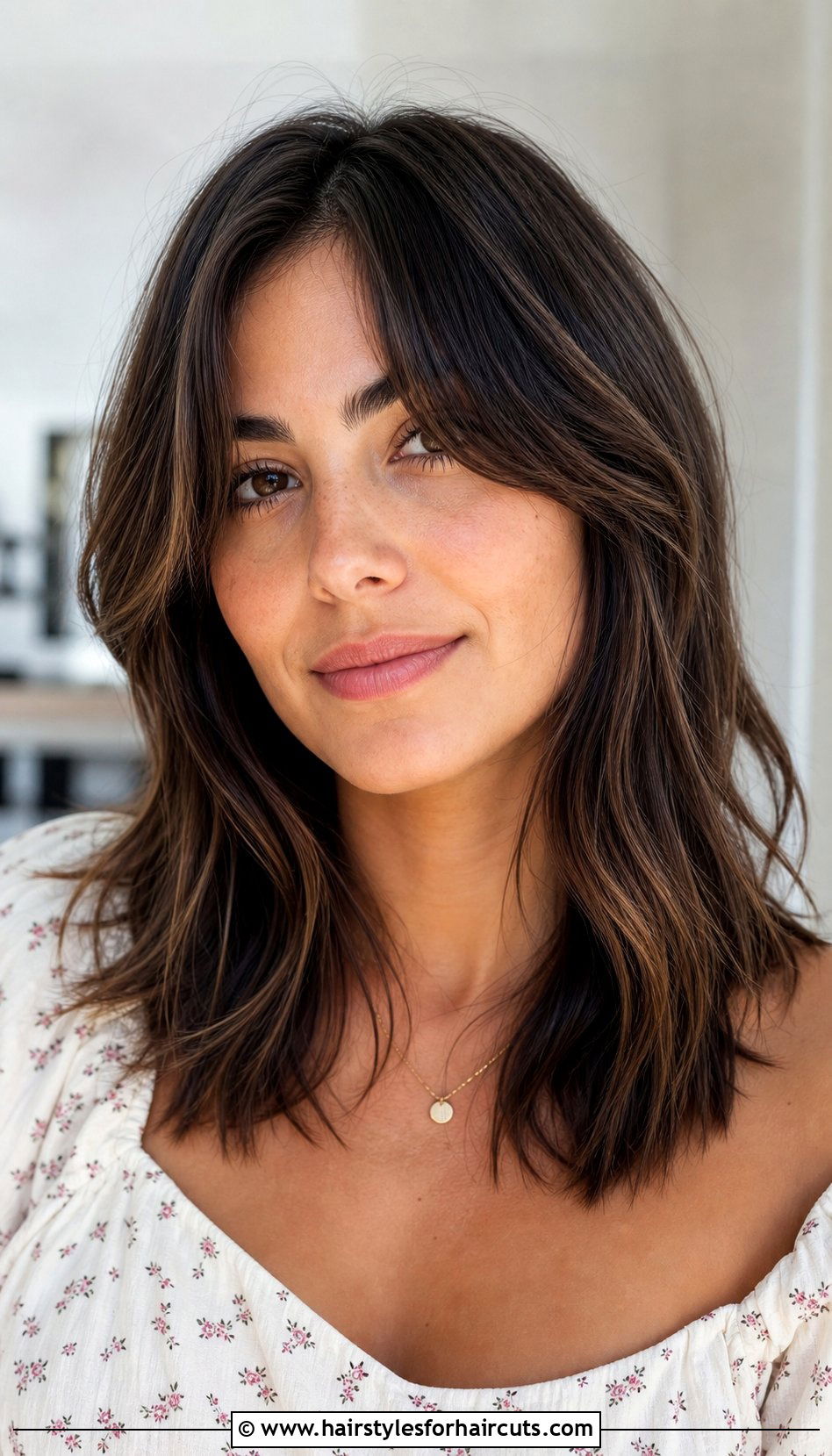 Curtain Bangs Lob Hairstyle - 25 hairstyles words - 25 hairstyles words