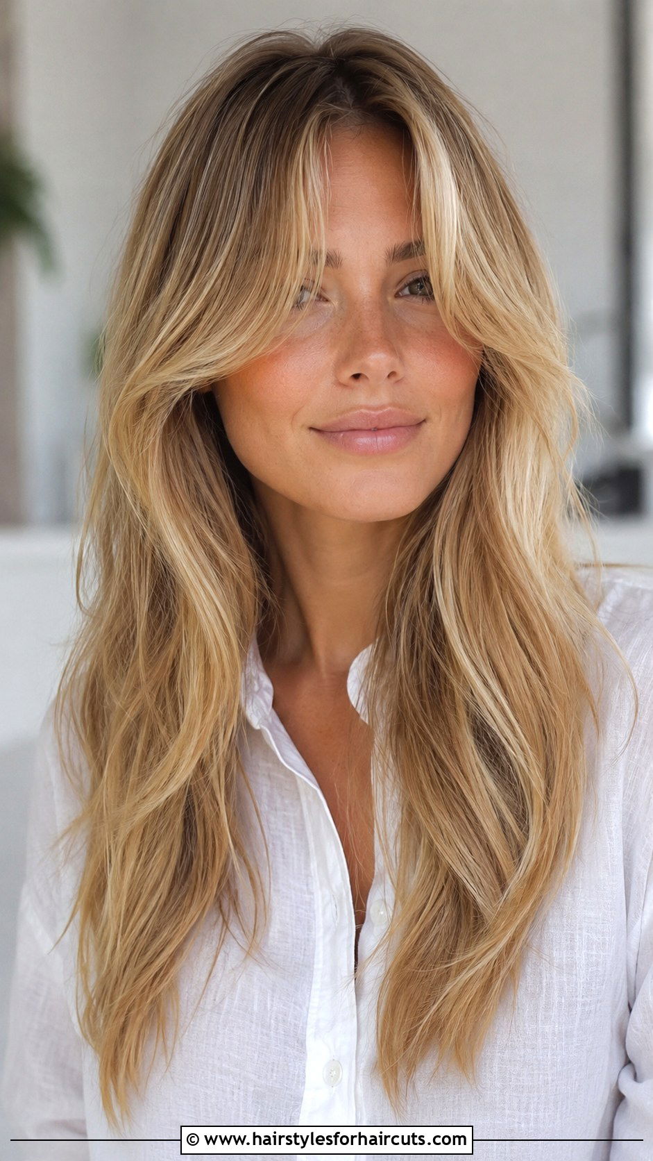 Curtain Bangs Long Hair - 25 hairstyles for people with big foreheads - 25 hairstyles for people with big foreheads