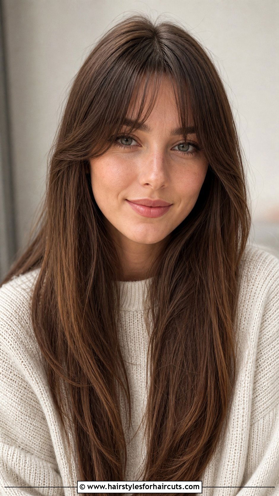 Curtain Bangs Long Hair Haircut - 25 haircuts for round faces - 25 haircuts for round faces