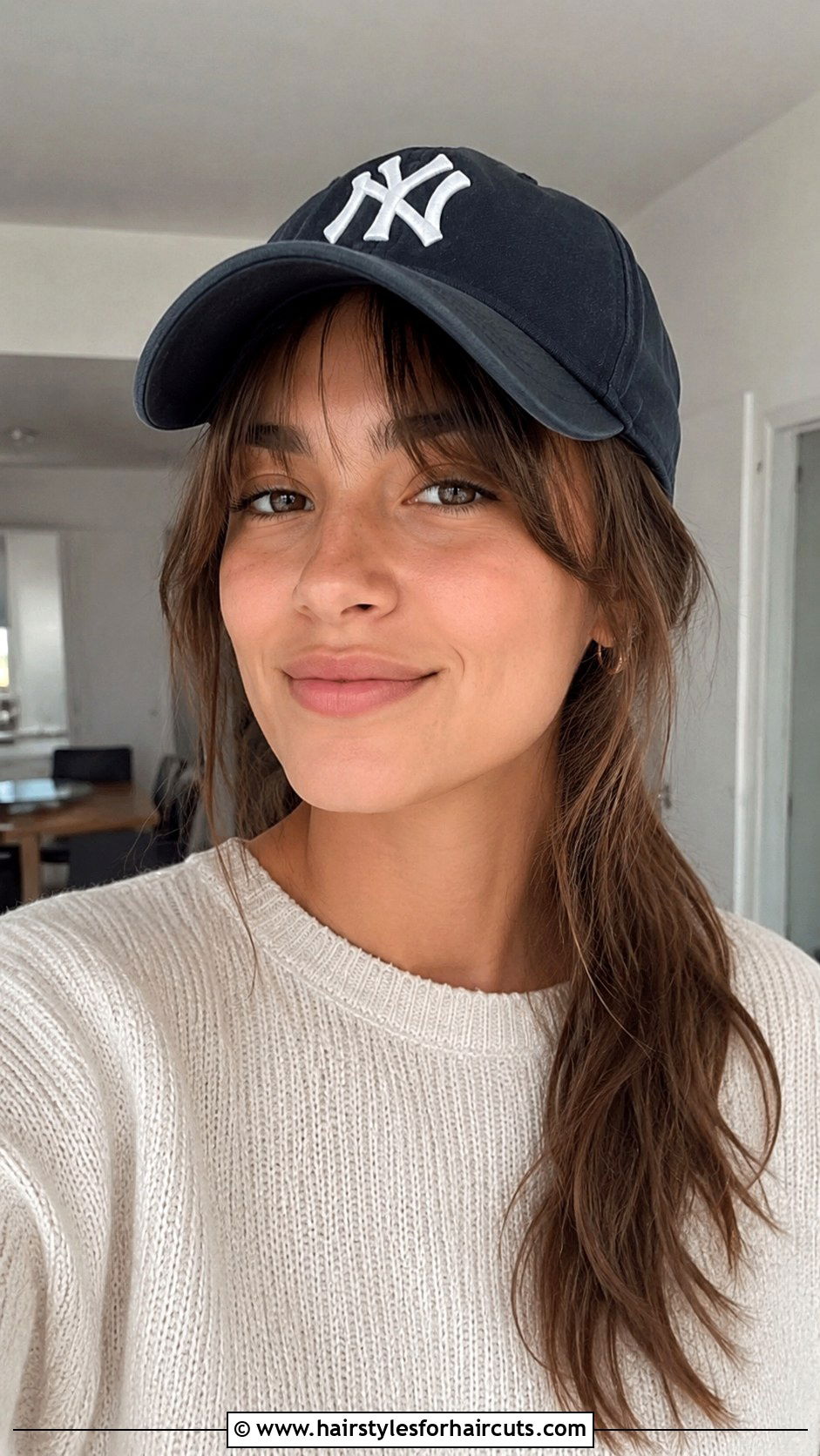 Curtain Bangs With Baseball Cap - 25 cap hairstyles - 25 cap hairstyles