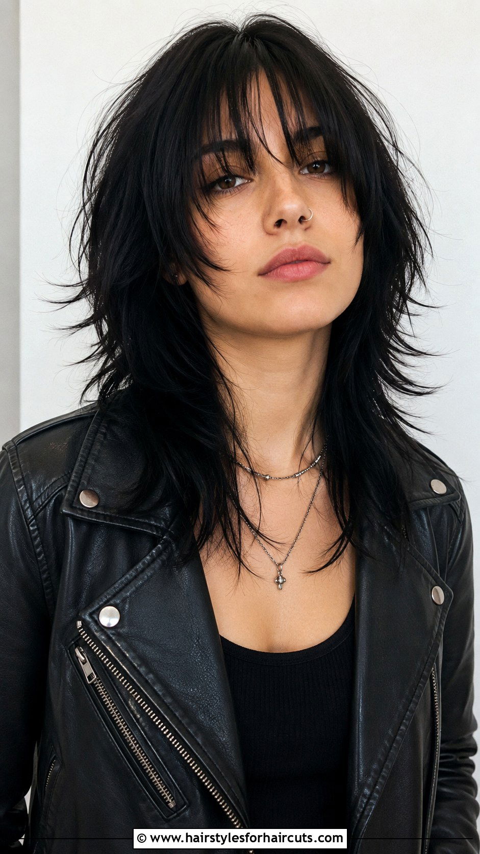 Curtain Bangs With Black Wolf Cut - 25 bangs hairstyles black hair - 25 bangs hairstyles black hair