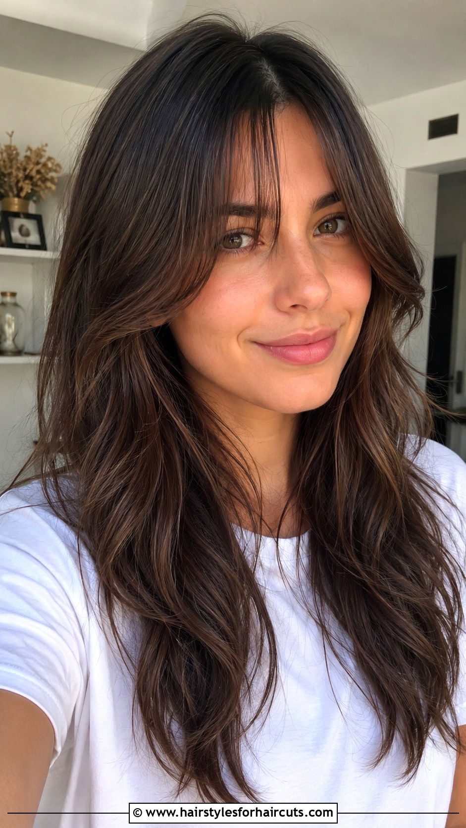 Curtain Bangs With Length - 25 clip in hair extension hairstyles - 25 clip in hair extension hairstyles