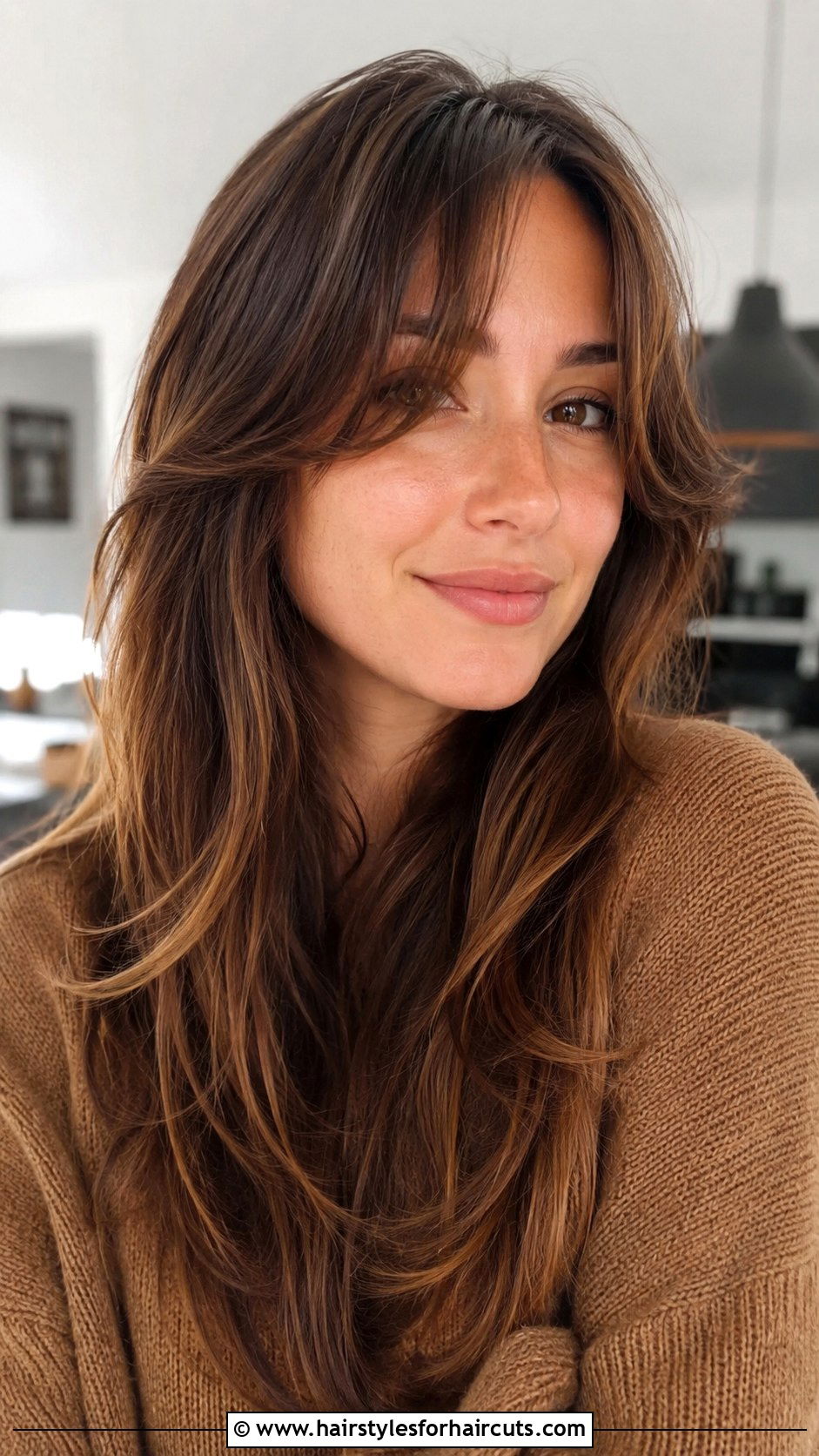 Curtain Bangs With Long Layers - 25 front layered haircuts for long hair - 25 front layered haircuts for long hair