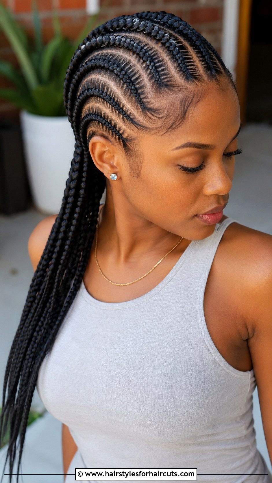 Curved Cornrows - 25 corn rolls hairstyles - 25 corn rolls hairstyles