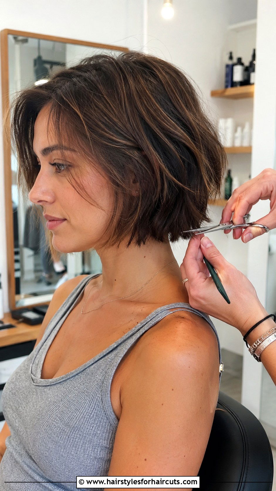 Cutting 2 To 3 Inches Off Textured Short Bob - 25 2 inch 3 inches of haircuts off - 25 2 inch 3 inches of haircuts off