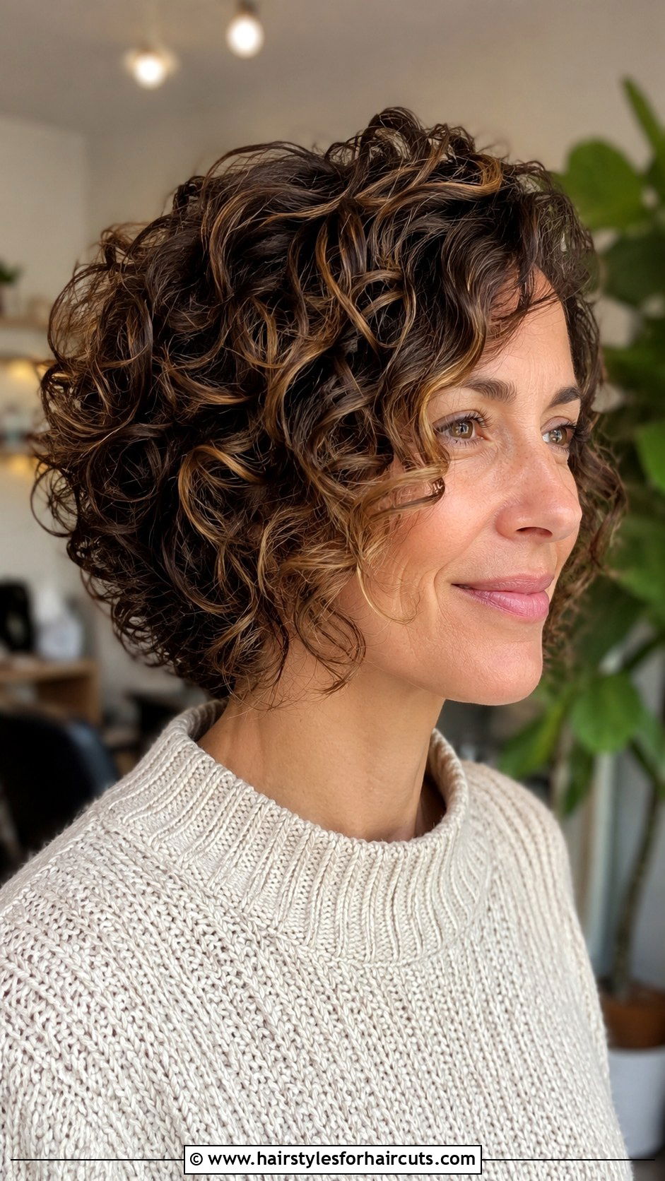 DIY Layered Curly Bob - 25 diy haircuts for short hair - 25 diy haircuts for short hair