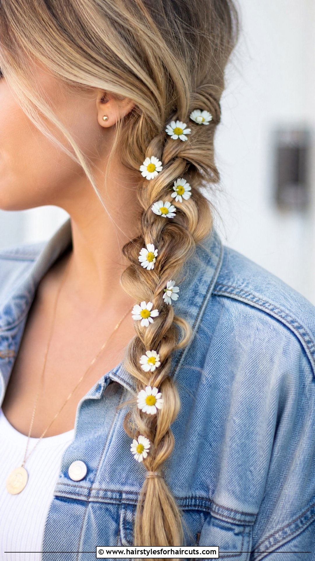 Daisy Chain Braid - 25 flower hairstyles - 25 flower hairstyles