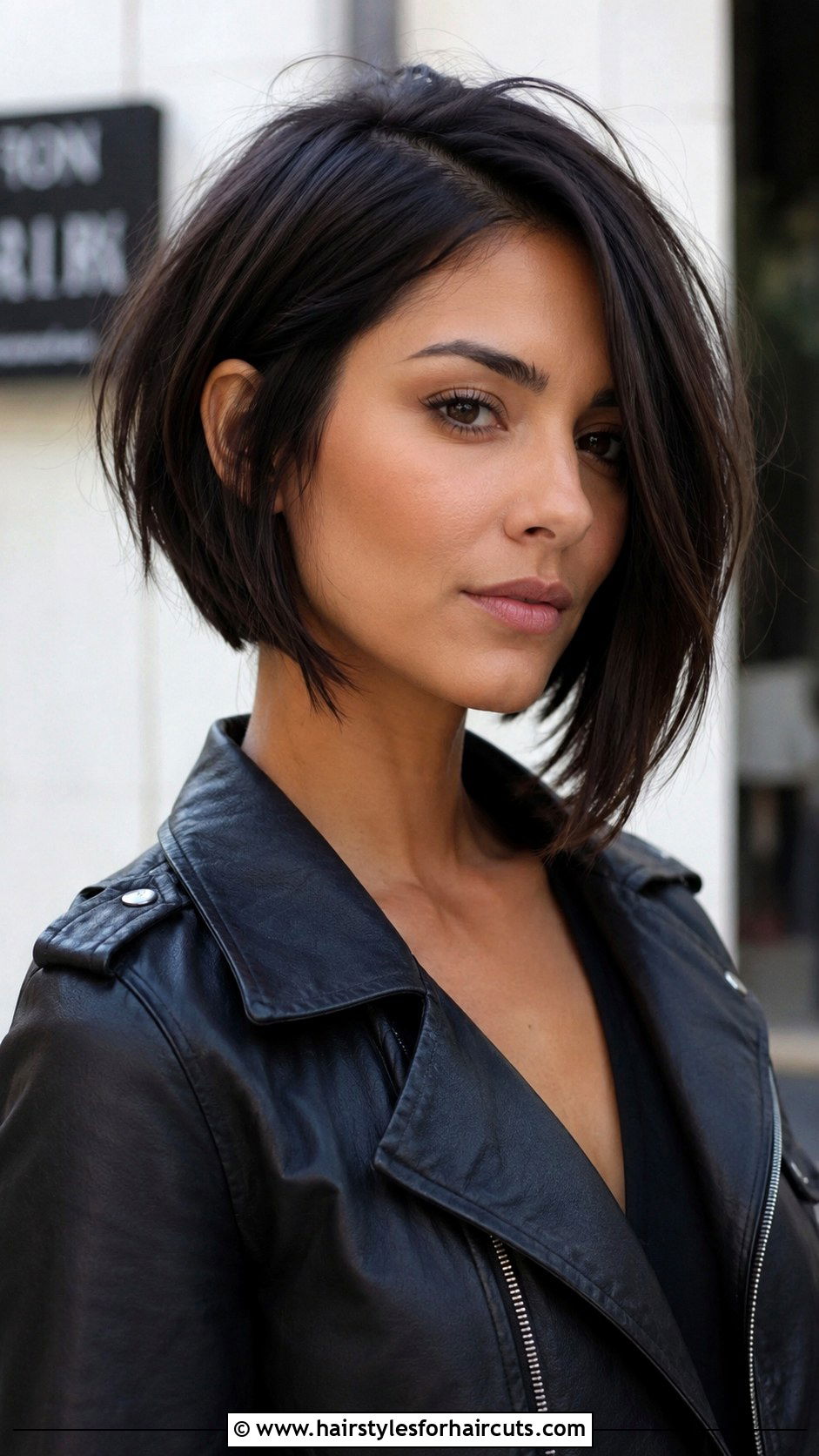 Dark Asymmetrical Bob - 25 dark hairstyles - 25 dark hairstyles