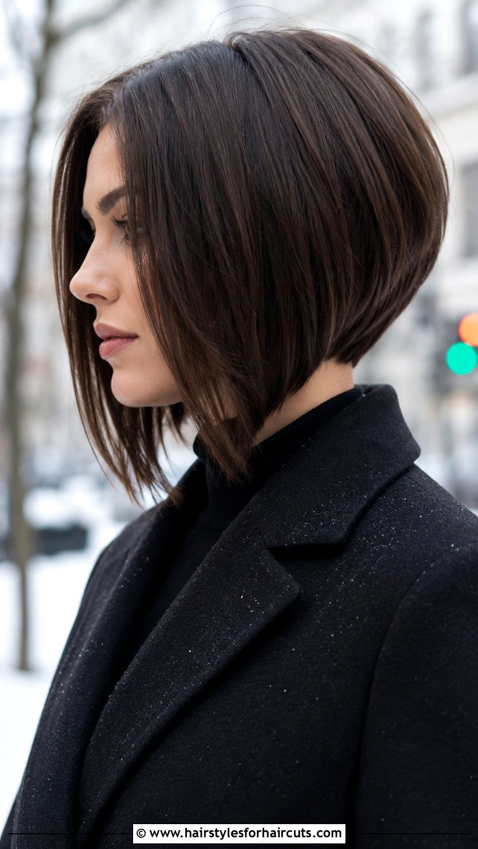Dark Brown Inverted Bob - 25 dark brown hairstyles - 25 dark brown hairstyles