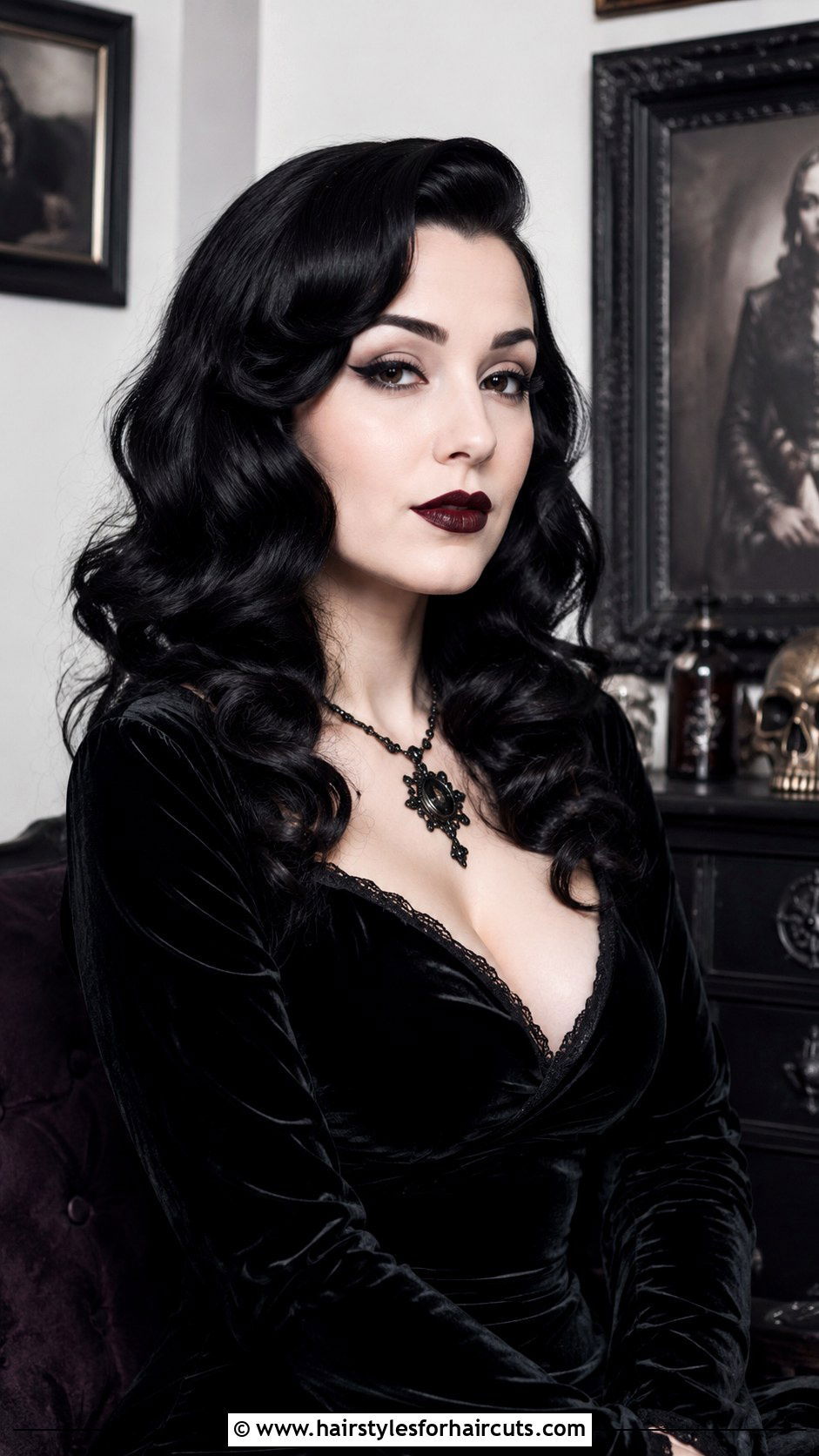 Dark Gothic Waves - 25 alt hairstyles - 25 alt hairstyles