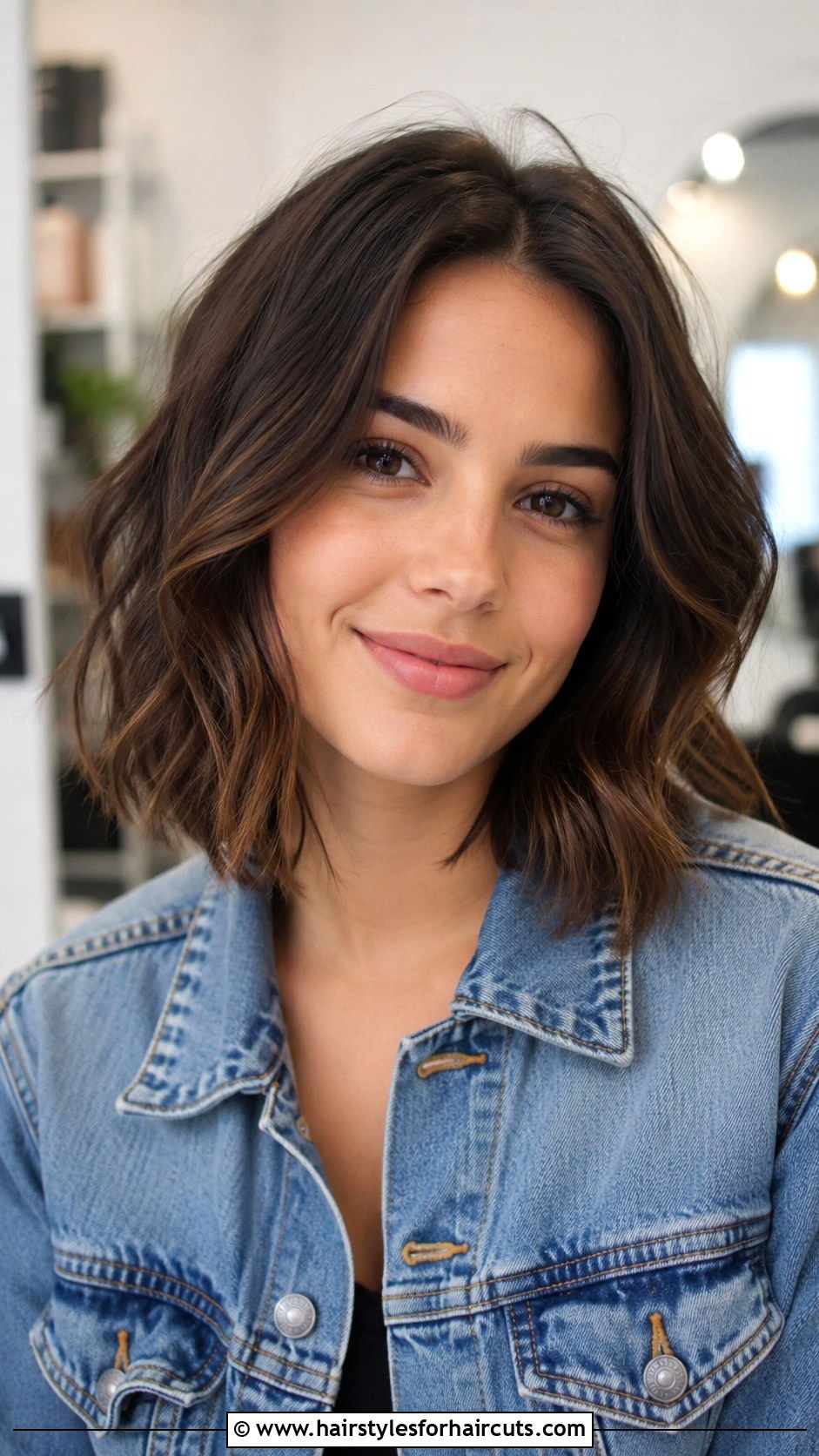 Dark Lob Haircut - 25 dark hairstyles - 25 dark hairstyles
