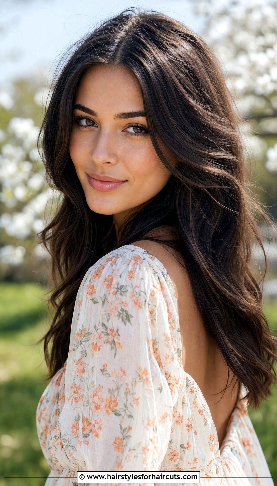 Dark Long Hair With Loose Waves - 25 dark long hairstyles - 25 dark long hairstyles