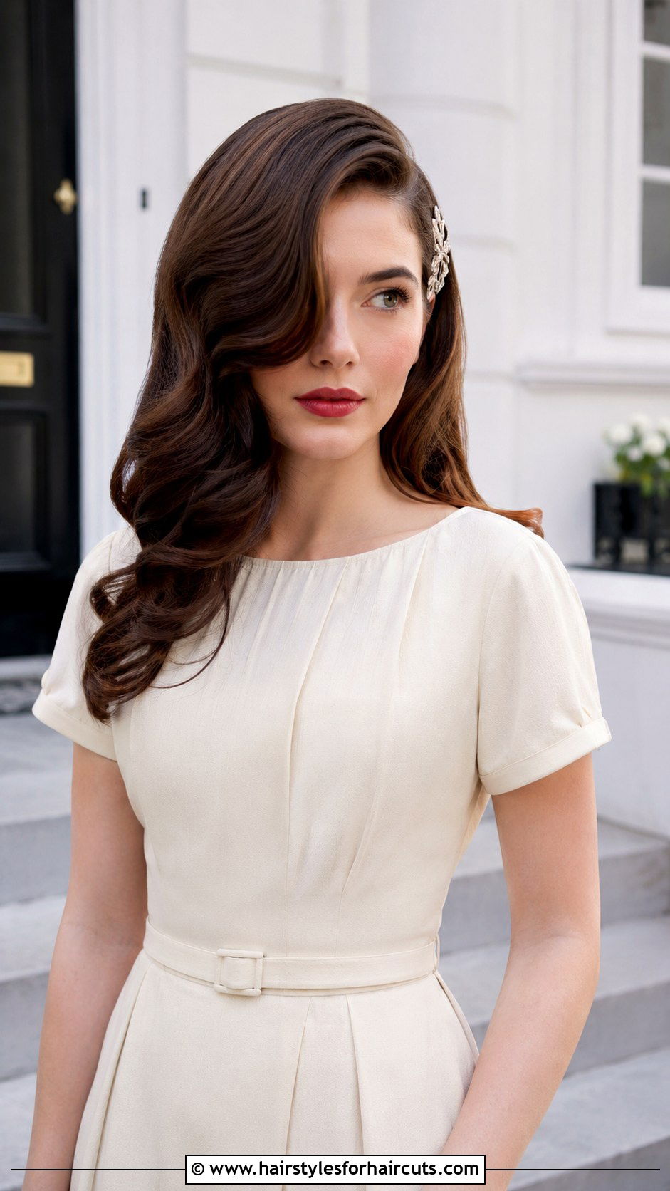 Deep Side Part 1920 Long Hairstyle - 25 1920 long hairstyles - 25 1920 long hairstyles