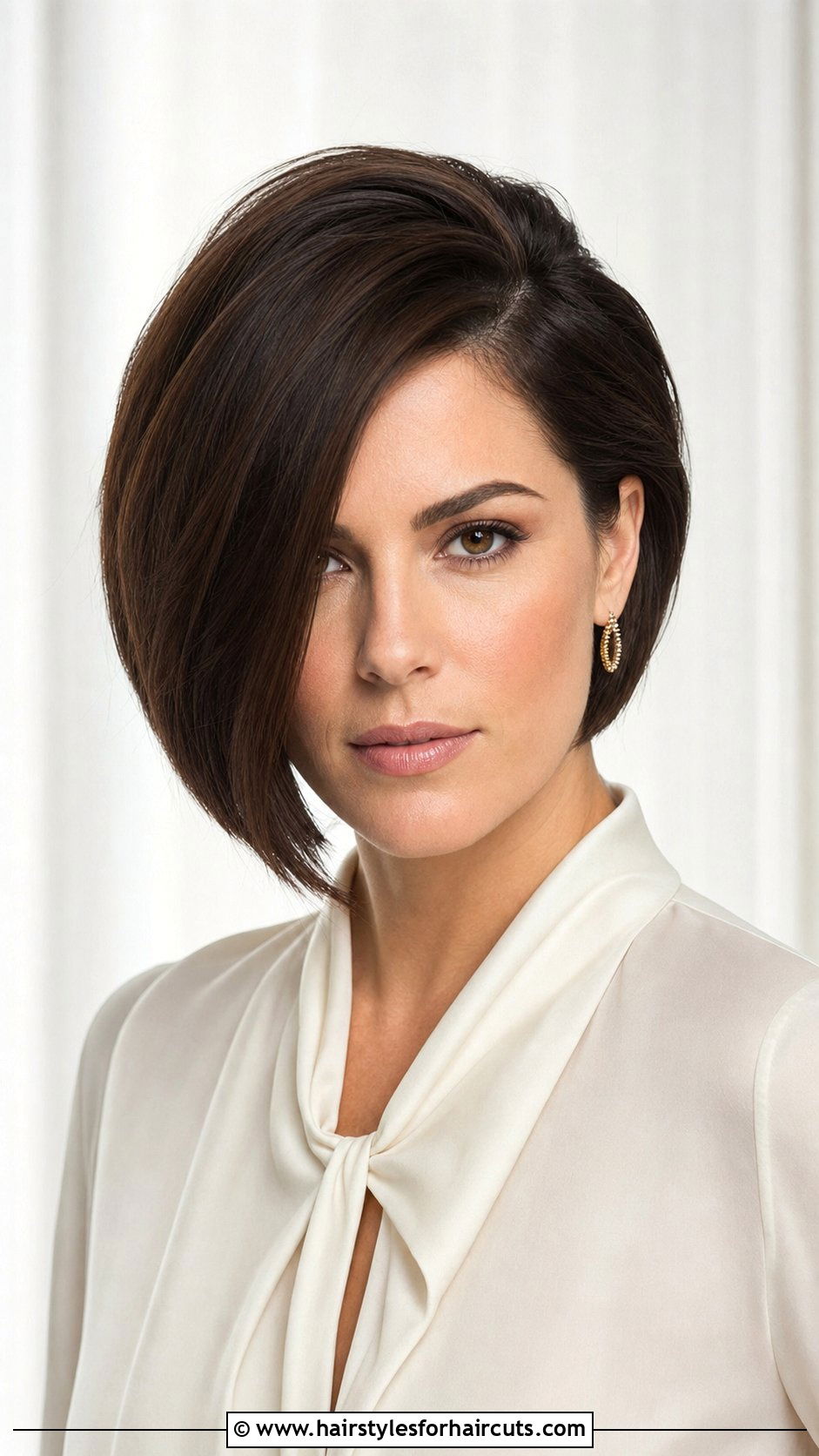 Deep Side Part Bob - 25 short haircuts for straight hair - 25 short haircuts for straight hair