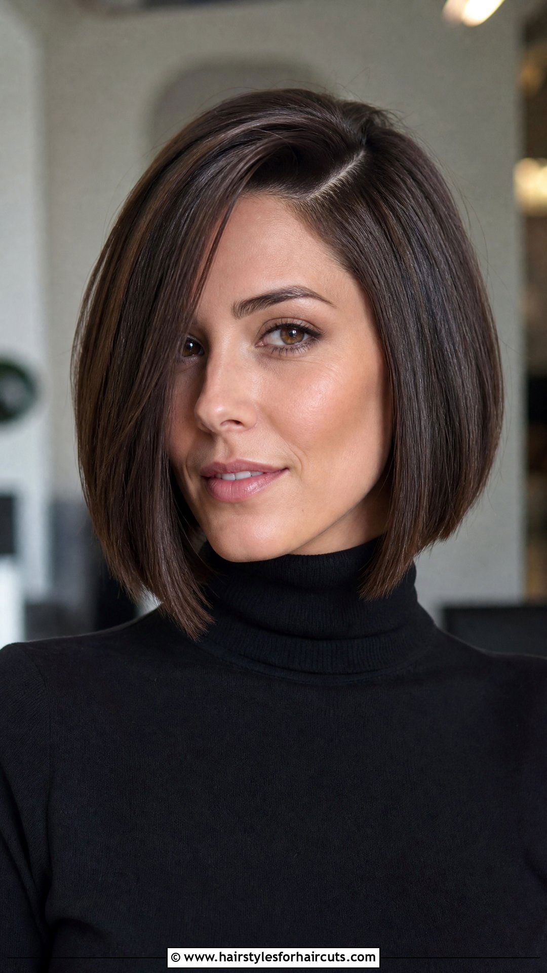Deep Side Part Bob - 25 glamorous hairstyles for medium hair - 25 glamorous hairstyles for medium hair