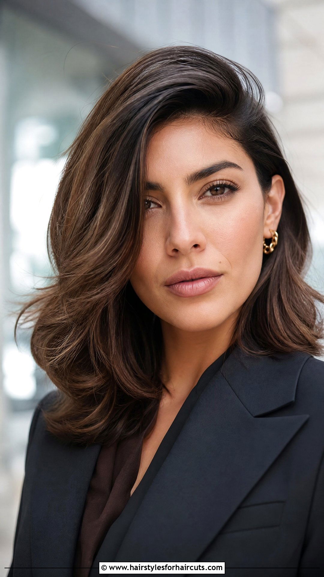 Deep Side Part Lob - 25 hairstyles for heart shape face female - 25 hairstyles for heart shape face female